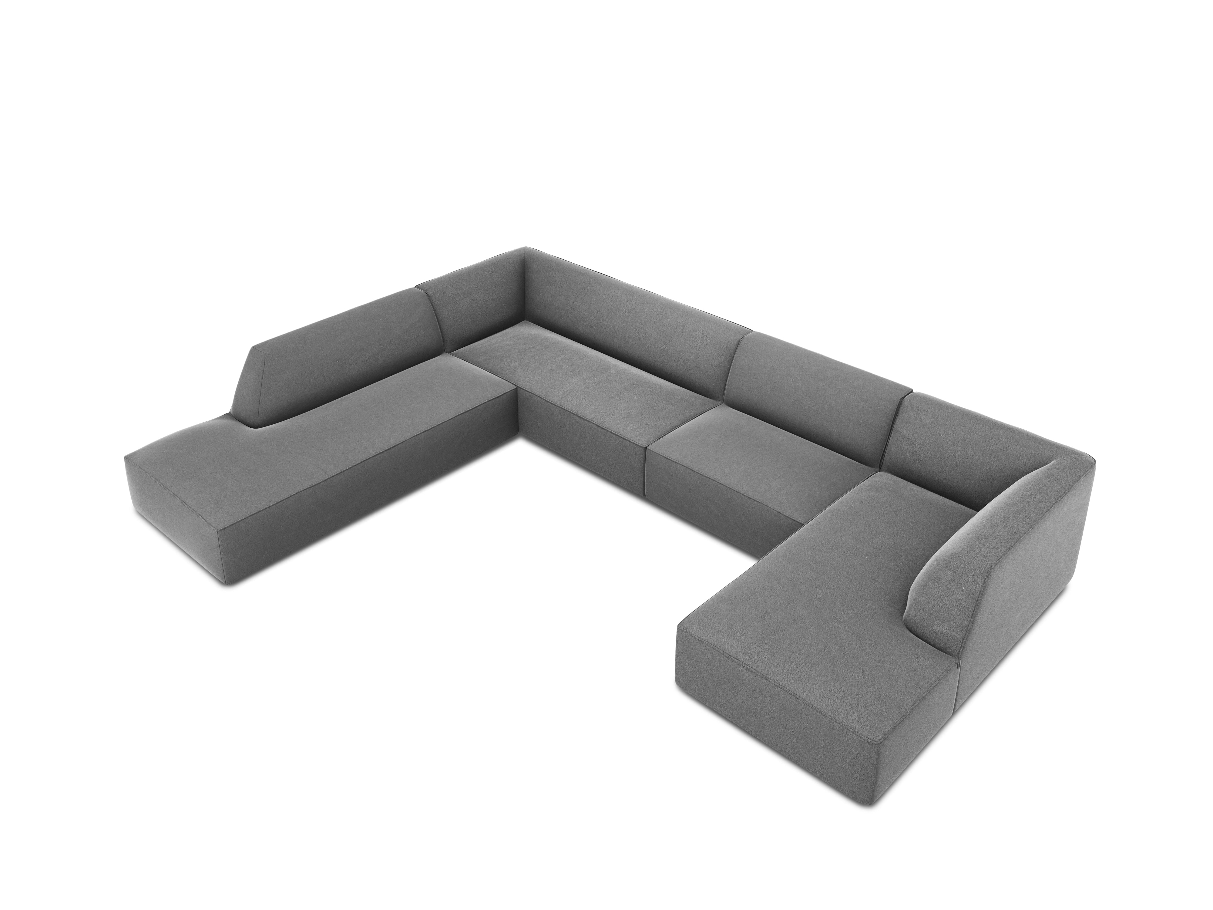 Ecksofa Ruby, 7 Sitze, 366x273cm, Material: Samt