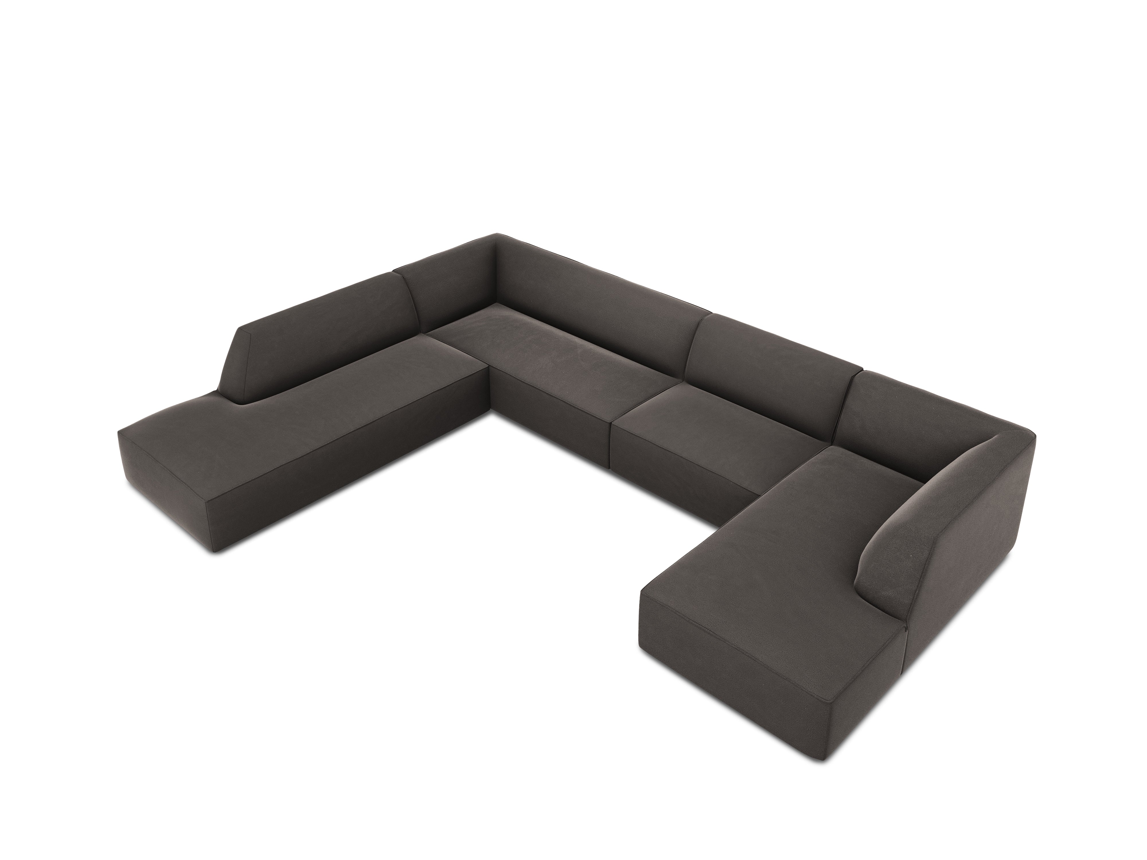Ecksofa Ruby, 7 Sitze, 366x273cm, Material: Samt
