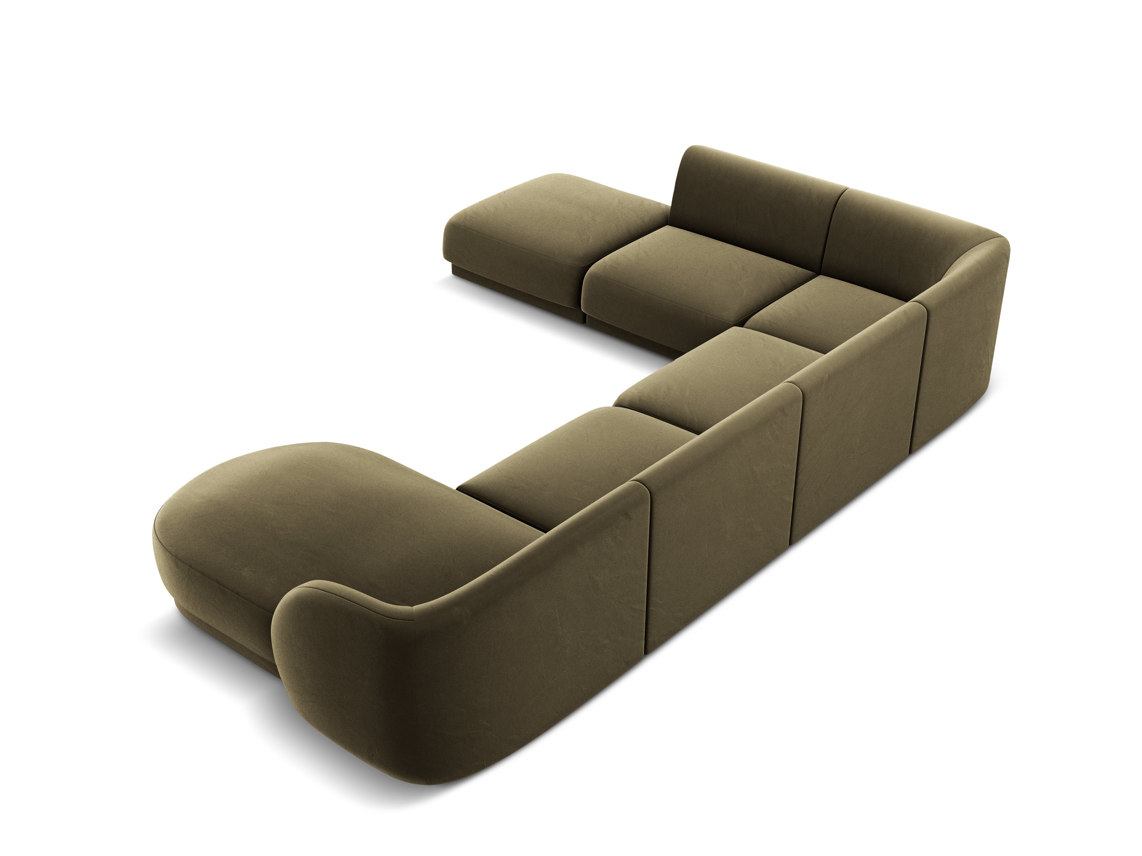 Ecksofa Miley Panoramic, 330x255cm, Material: Samt