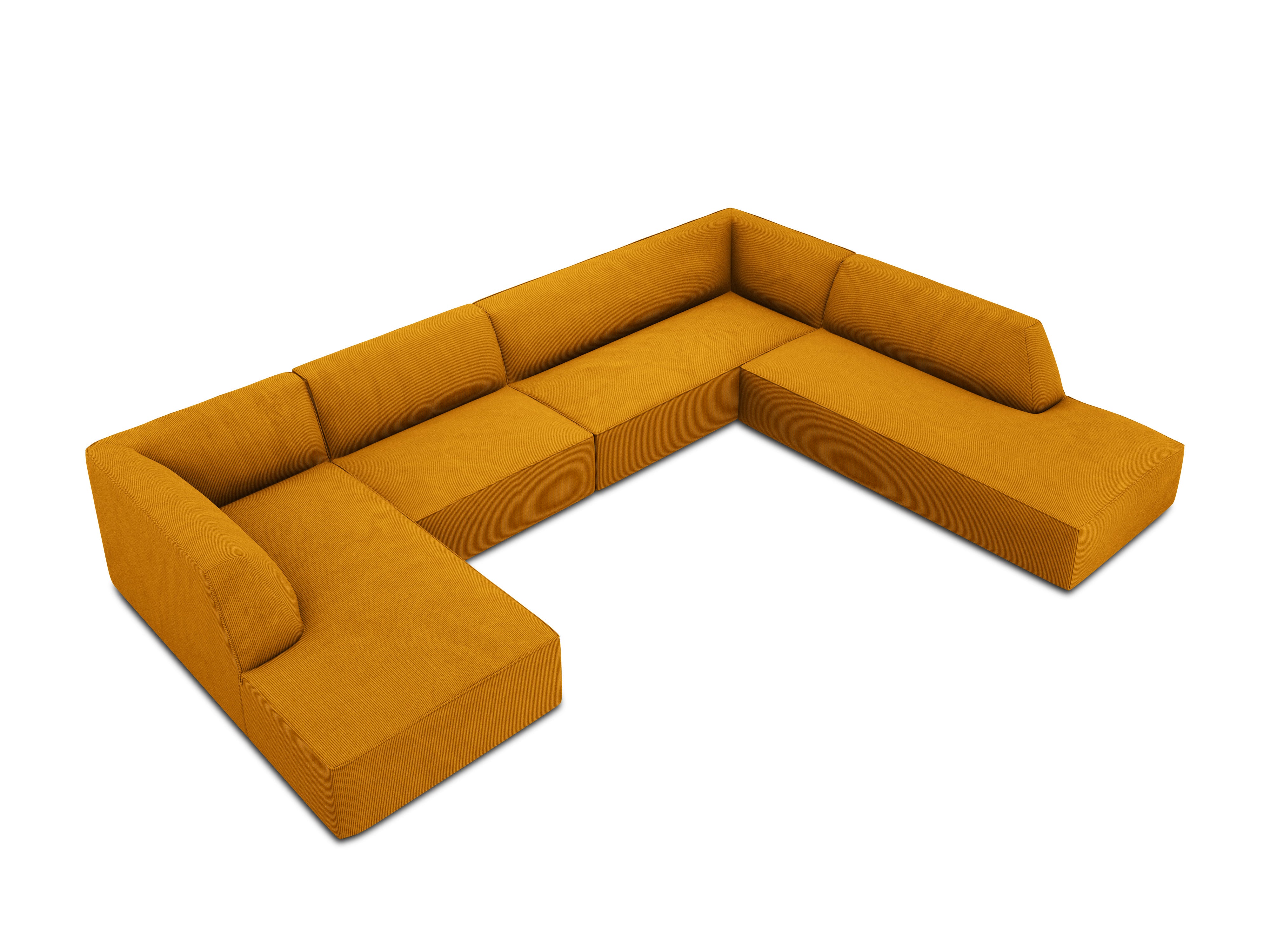 Ecksofa Ruby, 7 Sitze, 366x273cm, Material: Cord