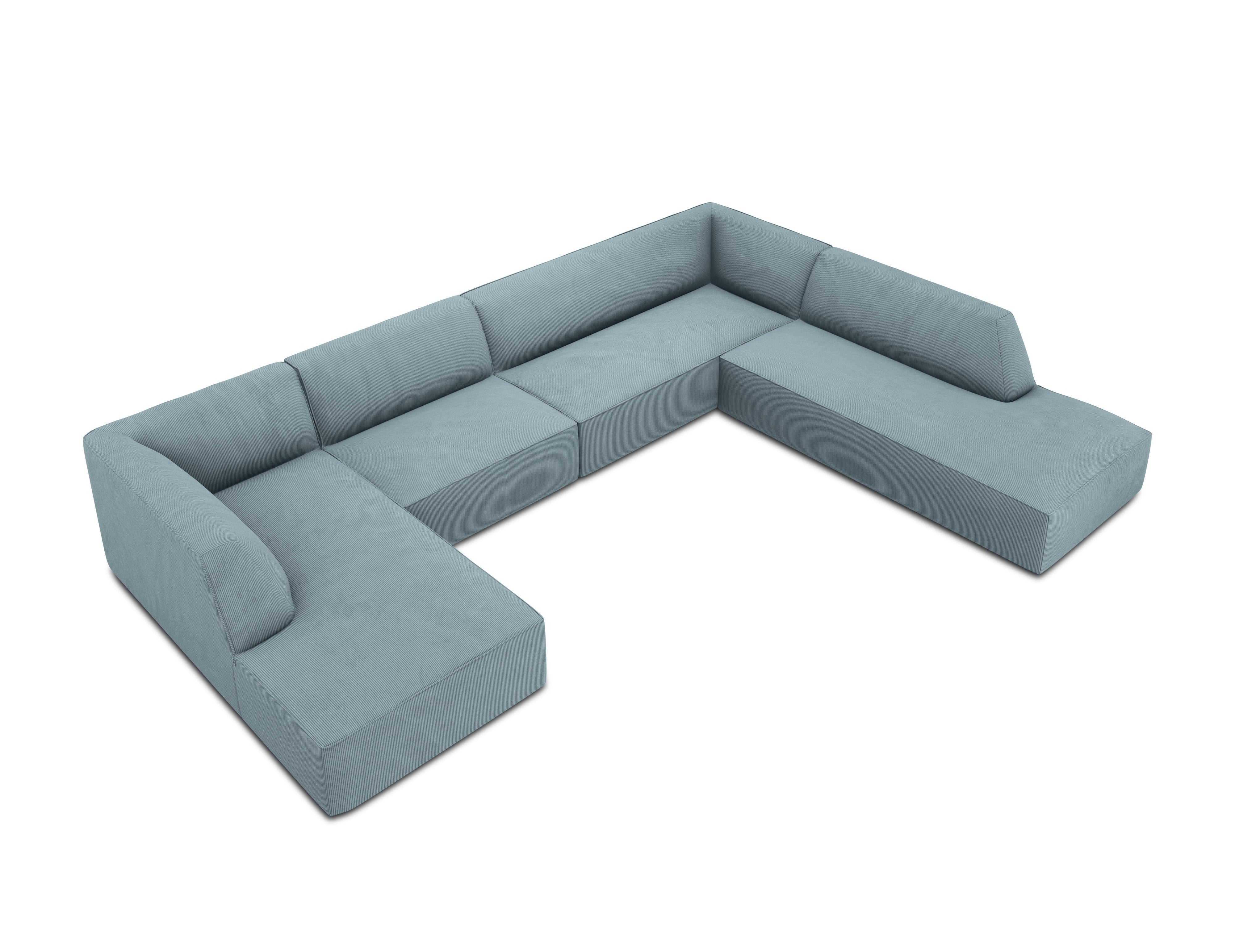 Ecksofa Ruby, 7 Sitze, 366x273cm, Material: Cord