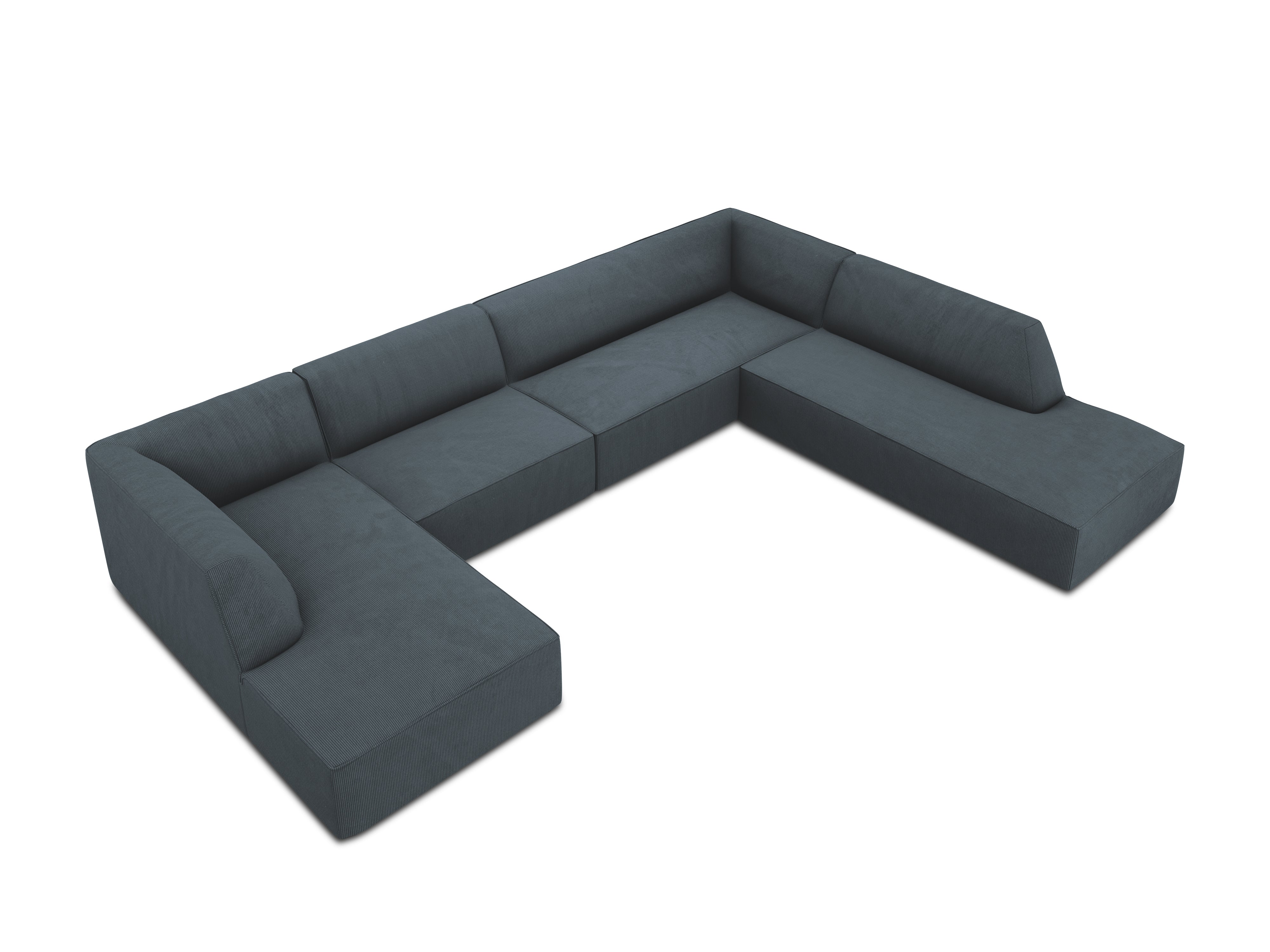 Ecksofa Ruby, 7 Sitze, 366x273cm, Material: Cord