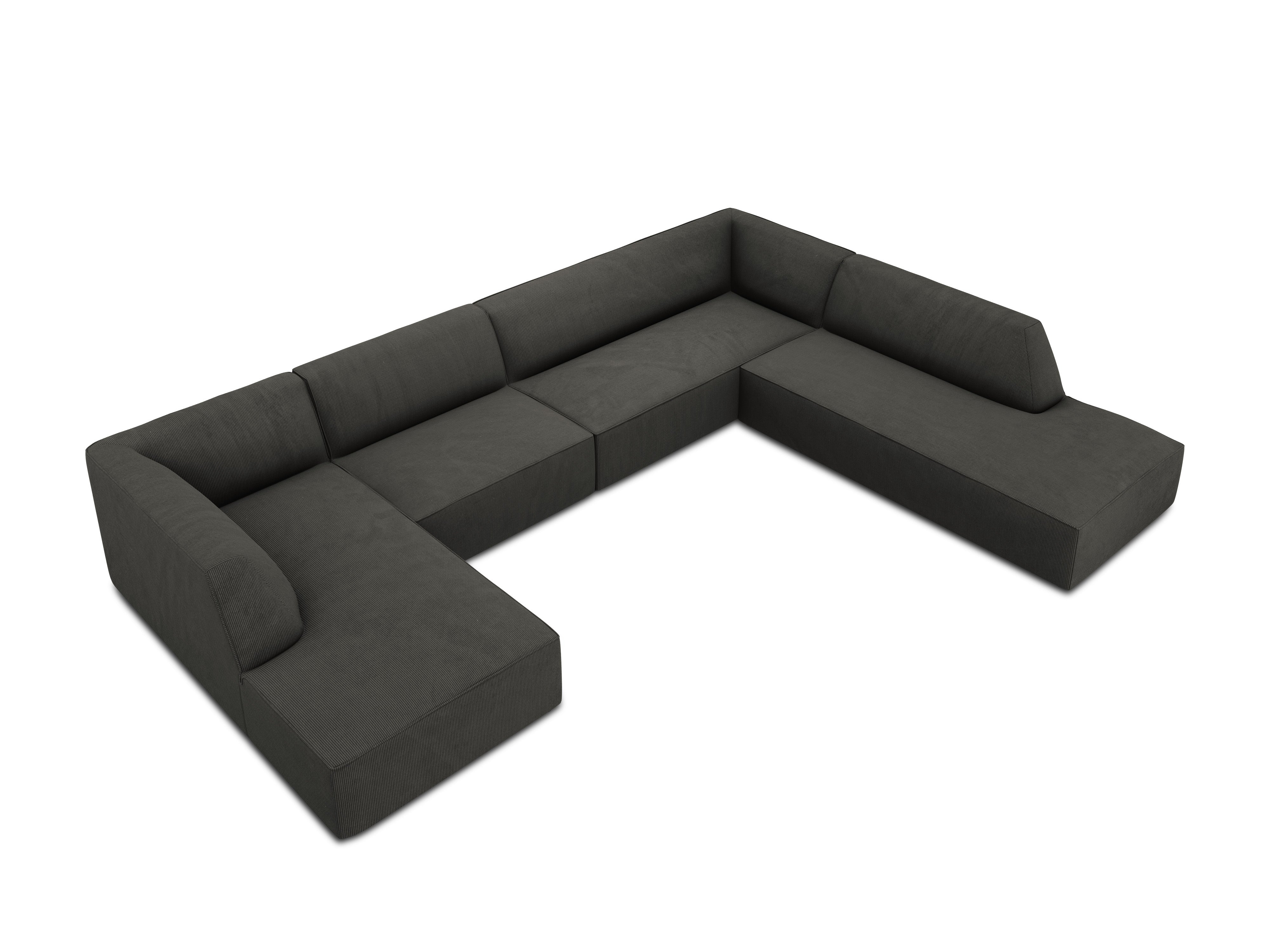 Ecksofa Ruby, 7 Sitze, 366x273cm, Material: Cord