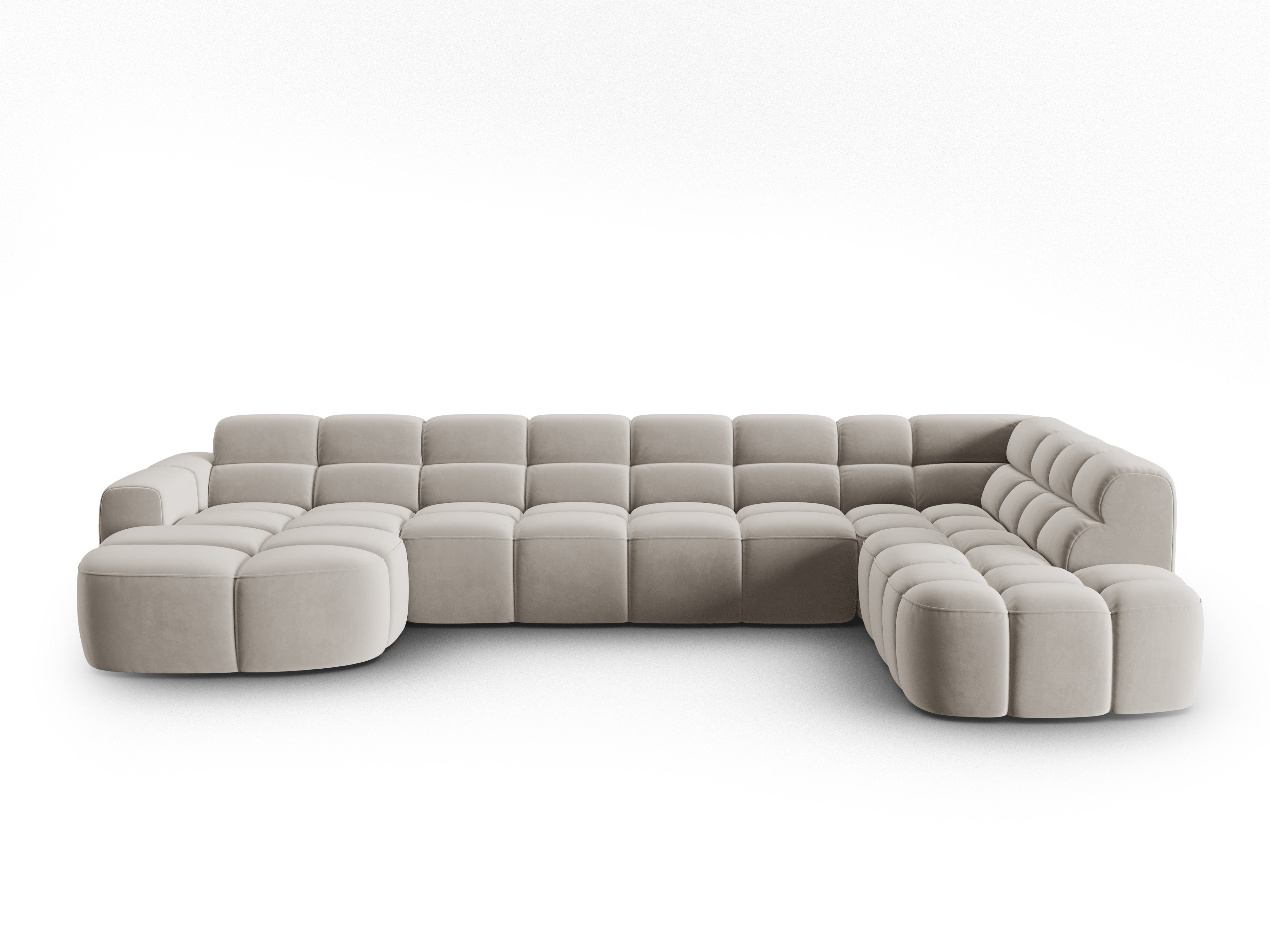 Ecksofa Lisa 387x234cm, Material: Samt