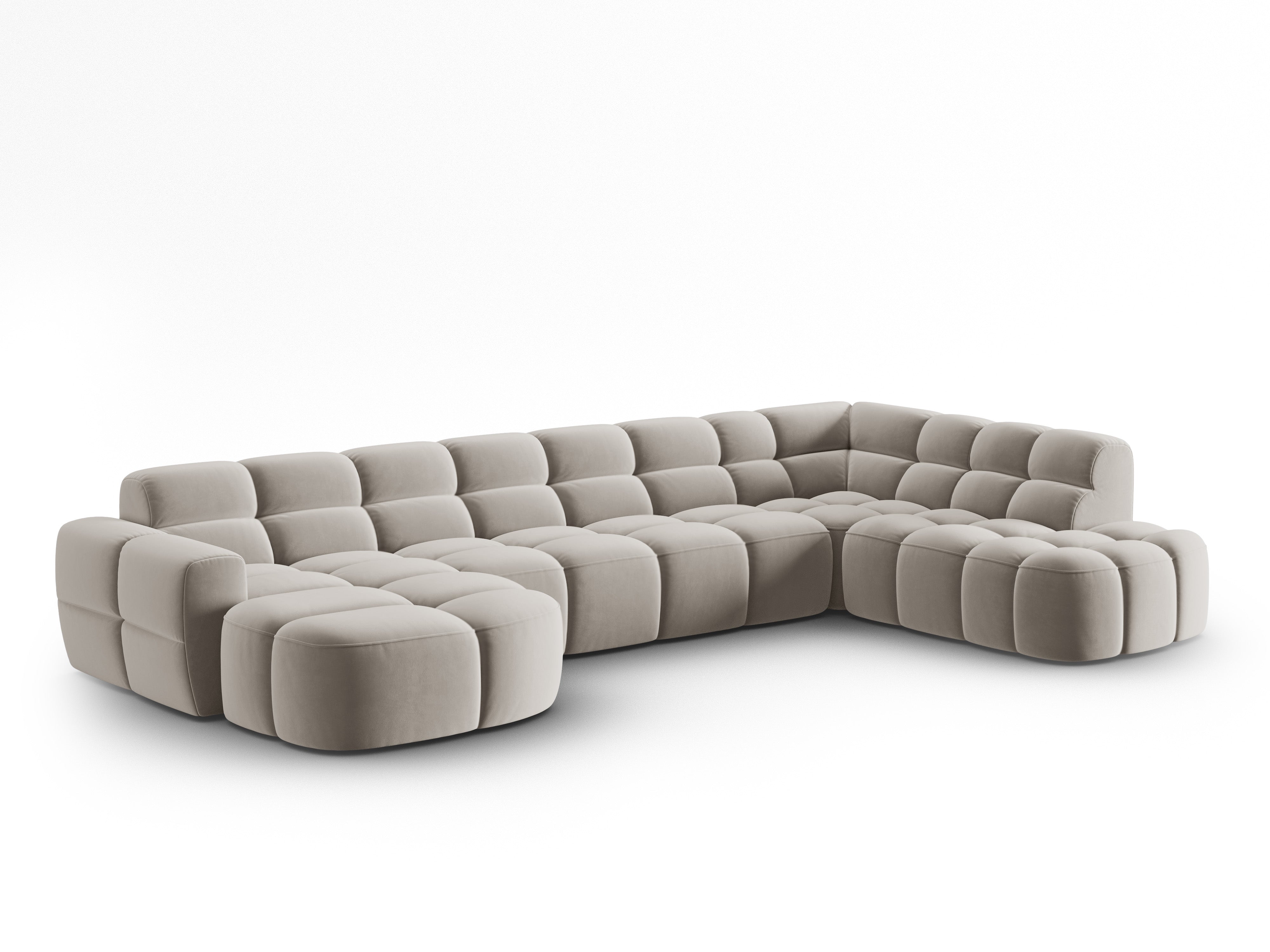 Ecksofa Lisa 387x234cm, Material: Samt