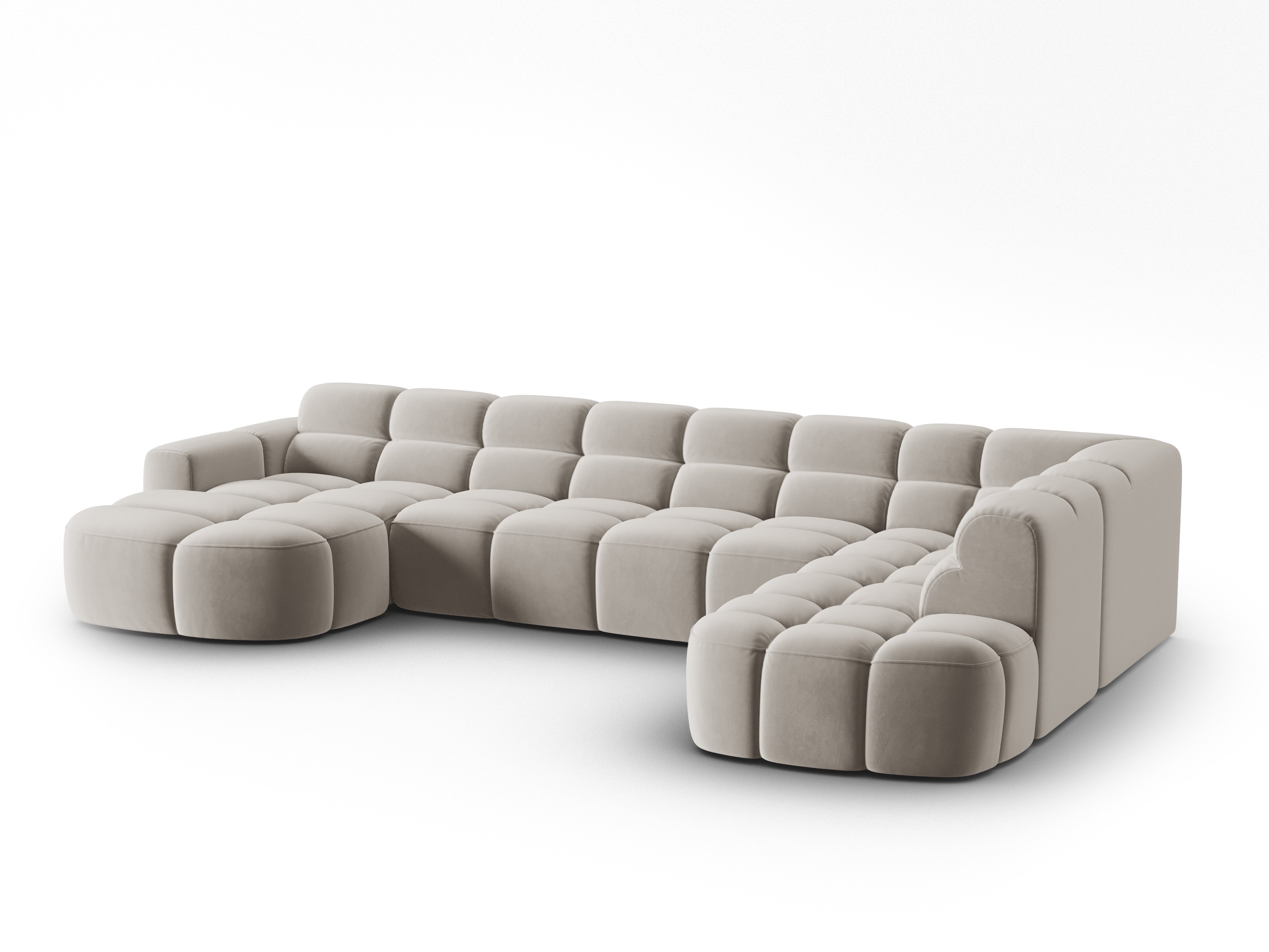 Ecksofa Lisa 387x234cm, Material: Samt