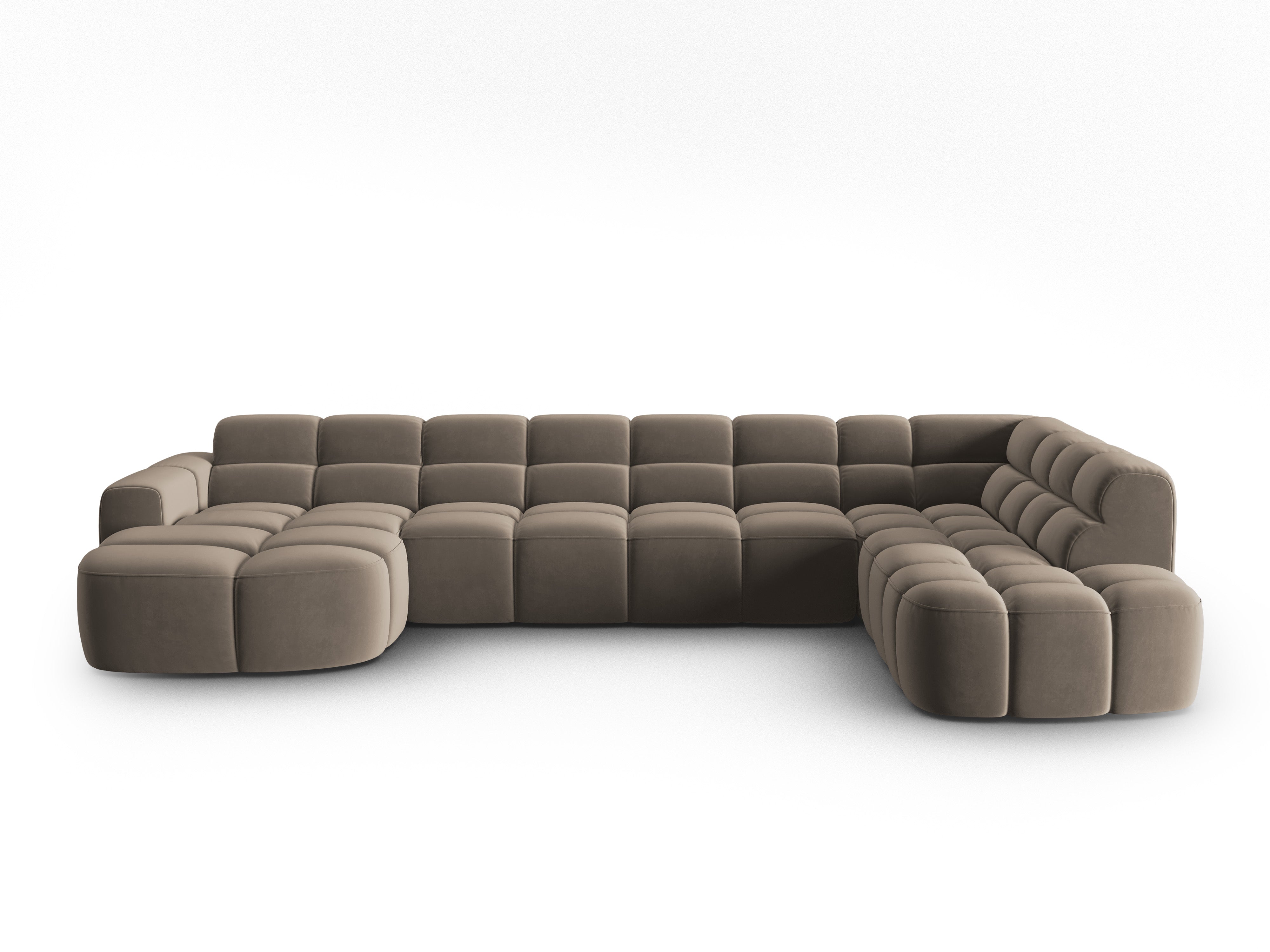Ecksofa Lisa 387x234cm, Material: Samt