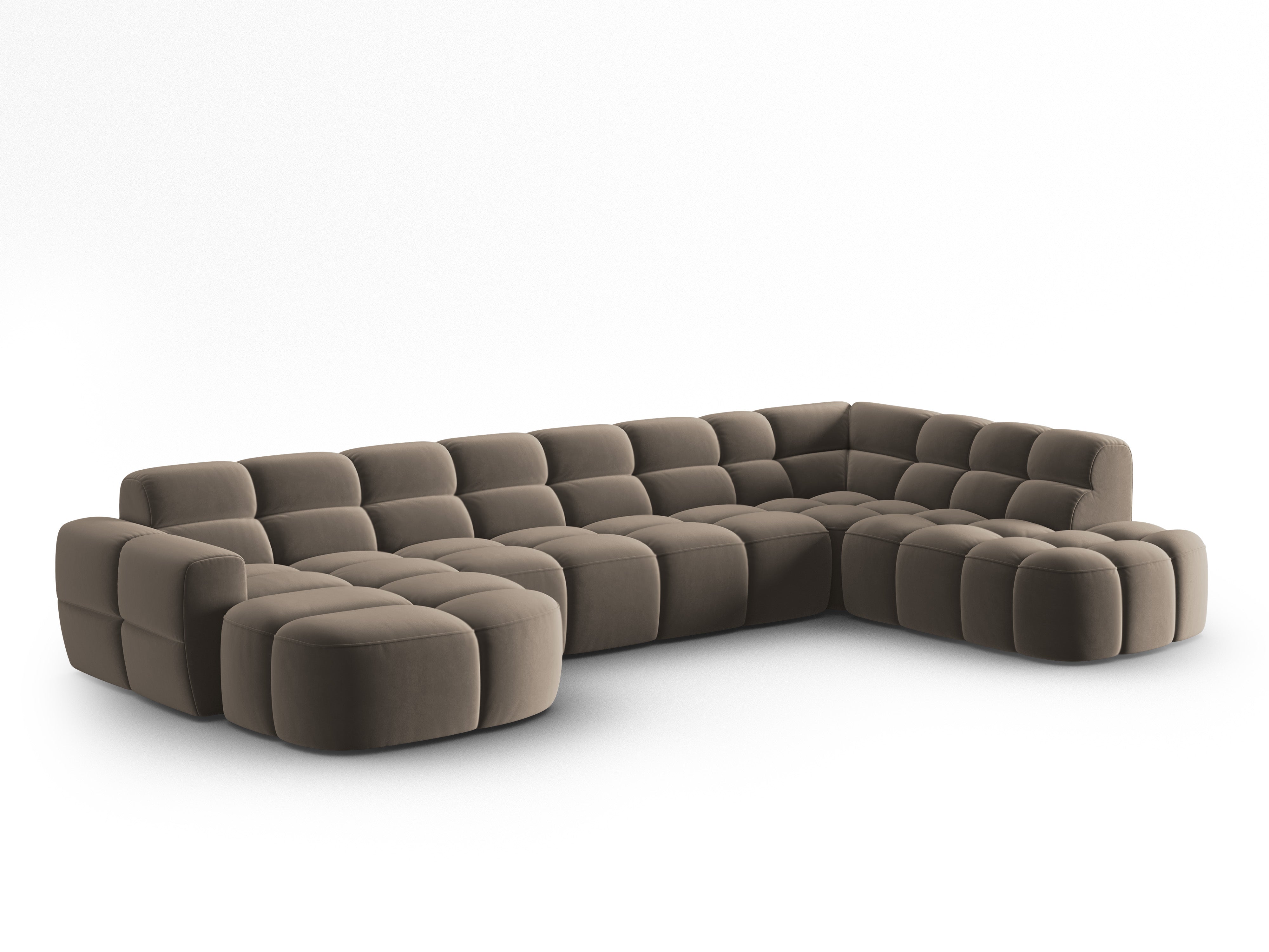 Ecksofa Lisa 387x234cm, Material: Samt