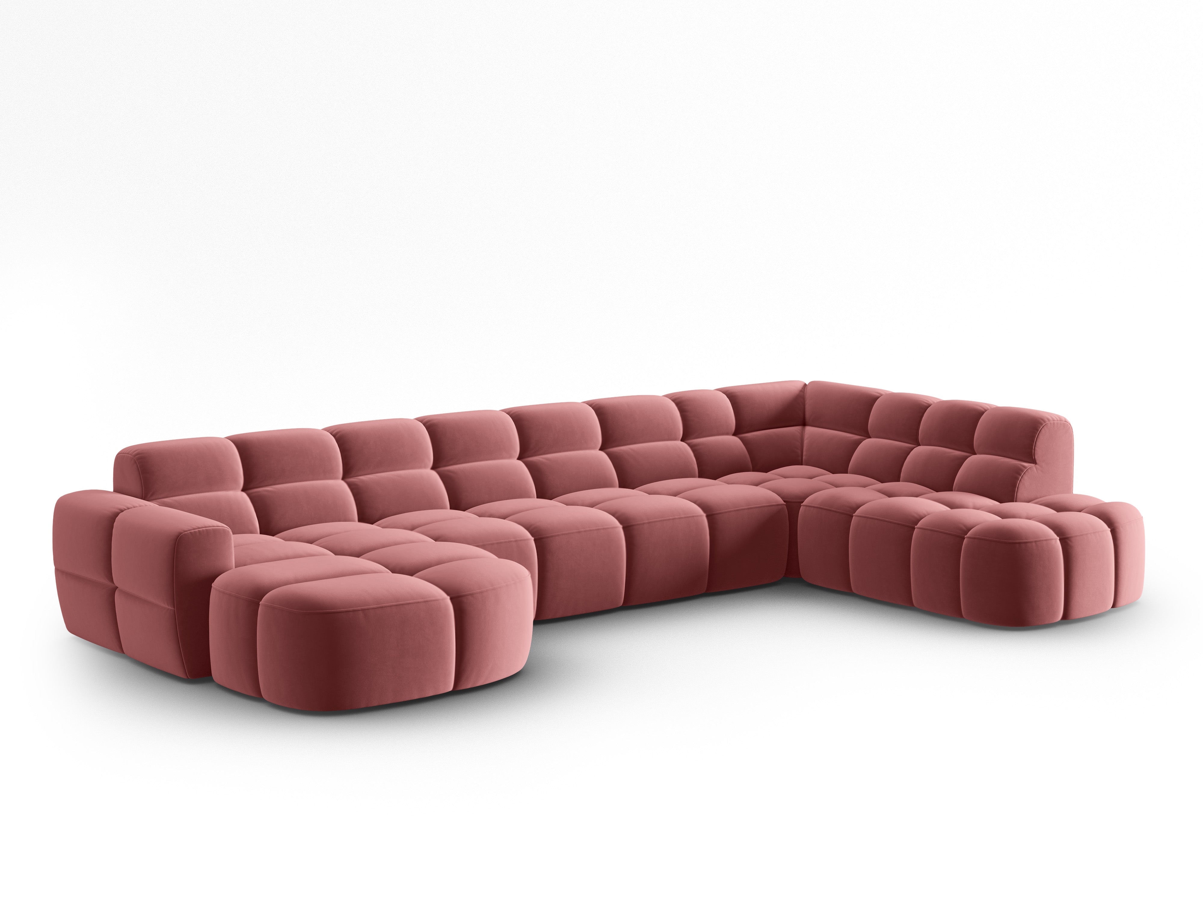 Ecksofa Lisa 387x234cm, Material: Samt