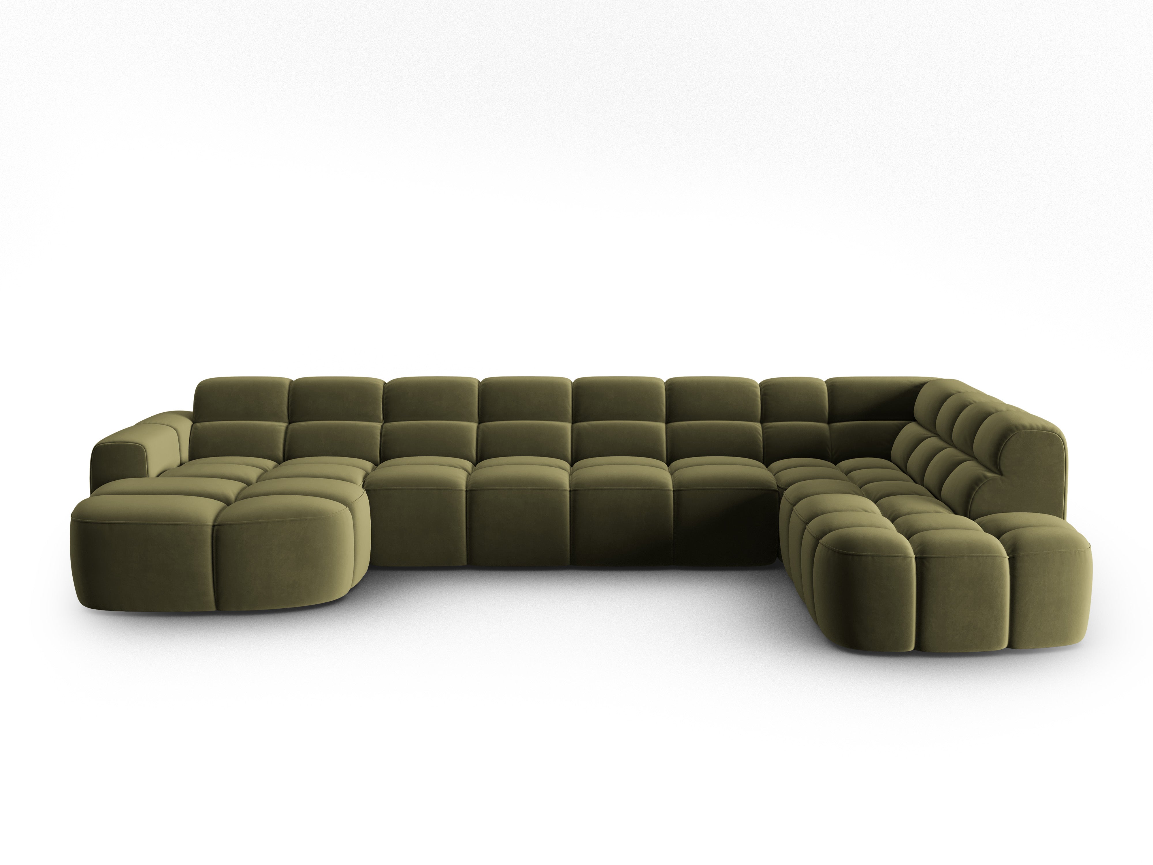 Ecksofa Lisa 387x234cm, Material: Samt