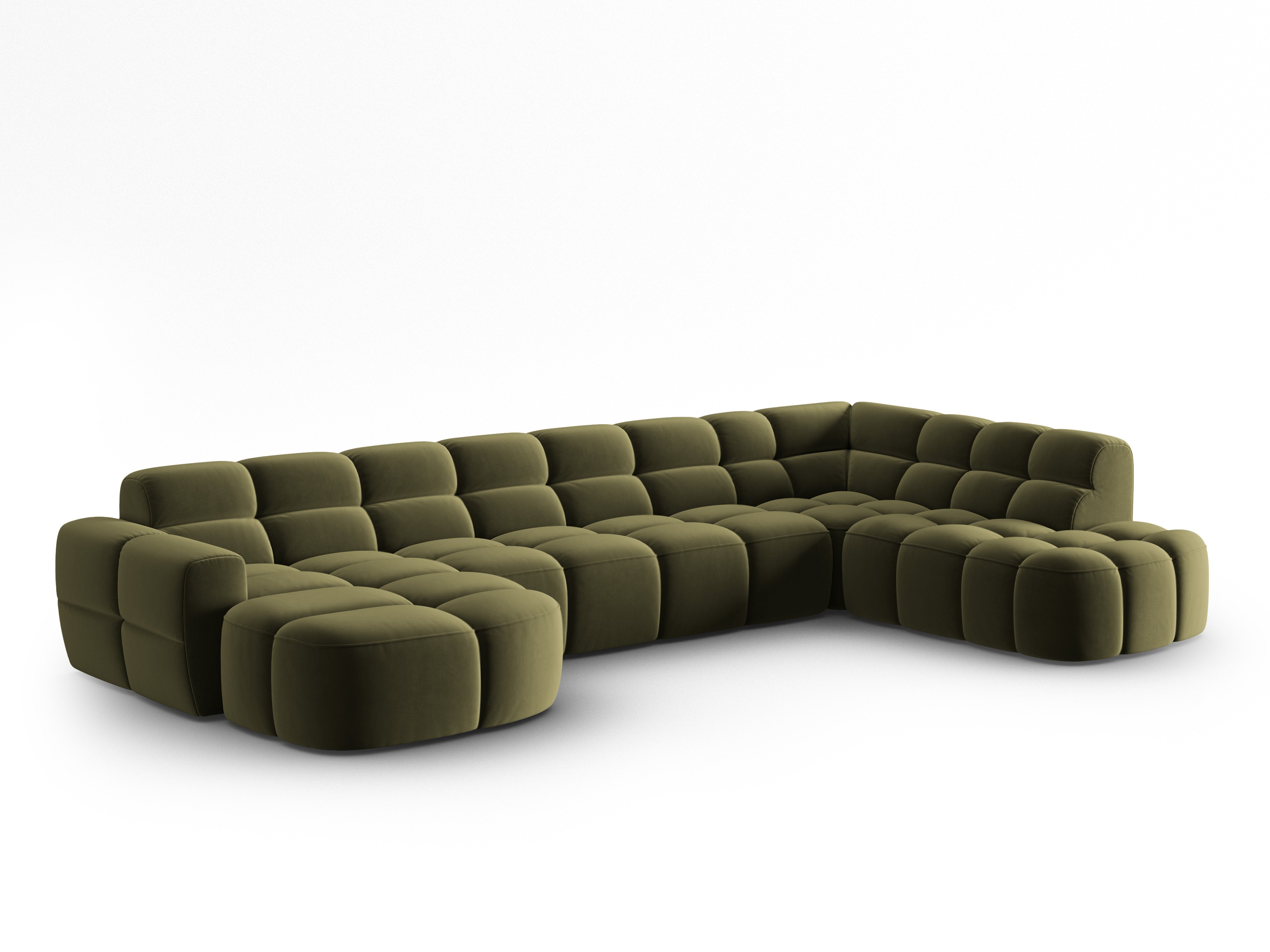 Ecksofa Lisa 387x234cm, Material: Samt