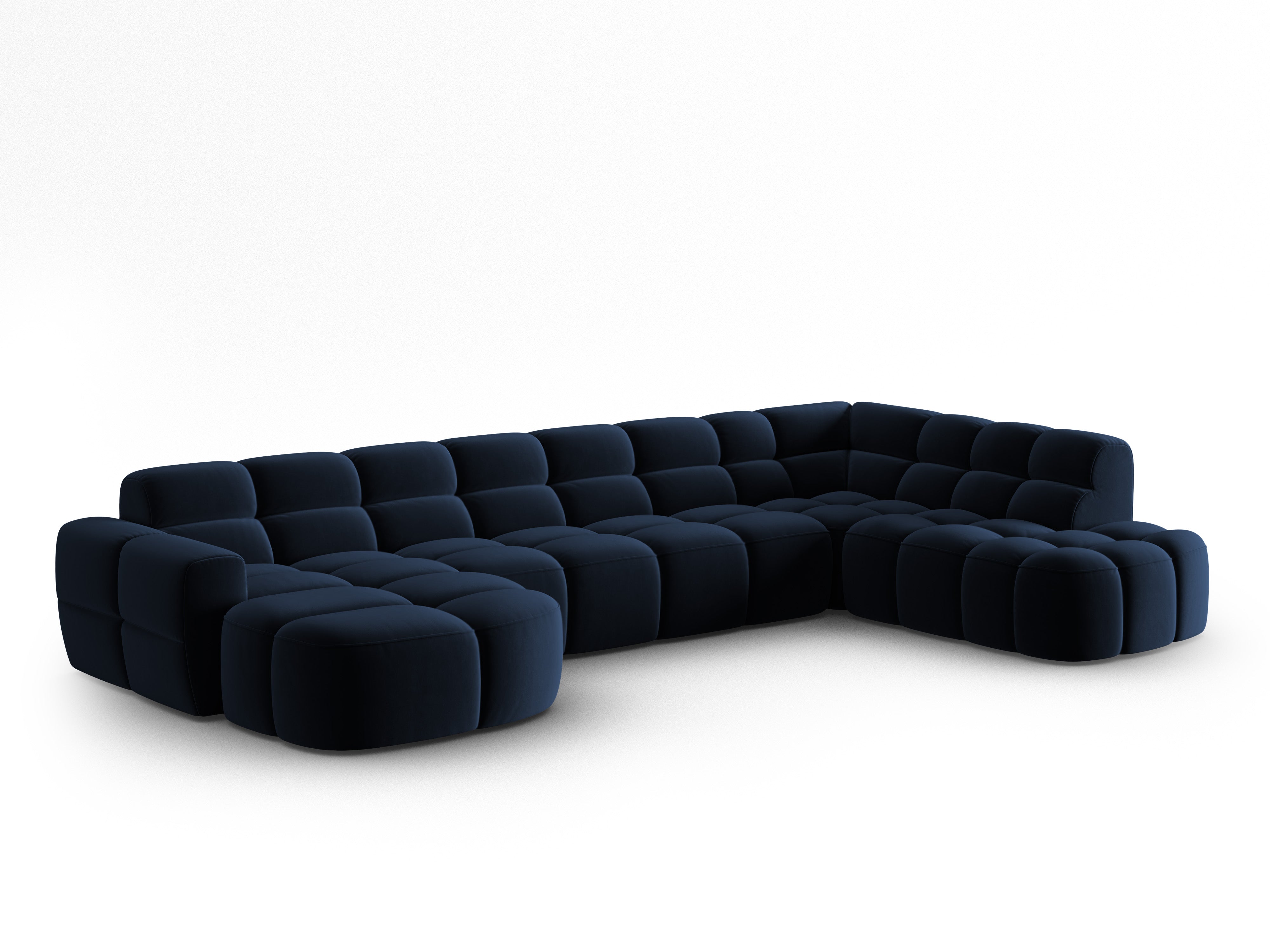 Ecksofa Lisa 387x234cm, Material: Samt
