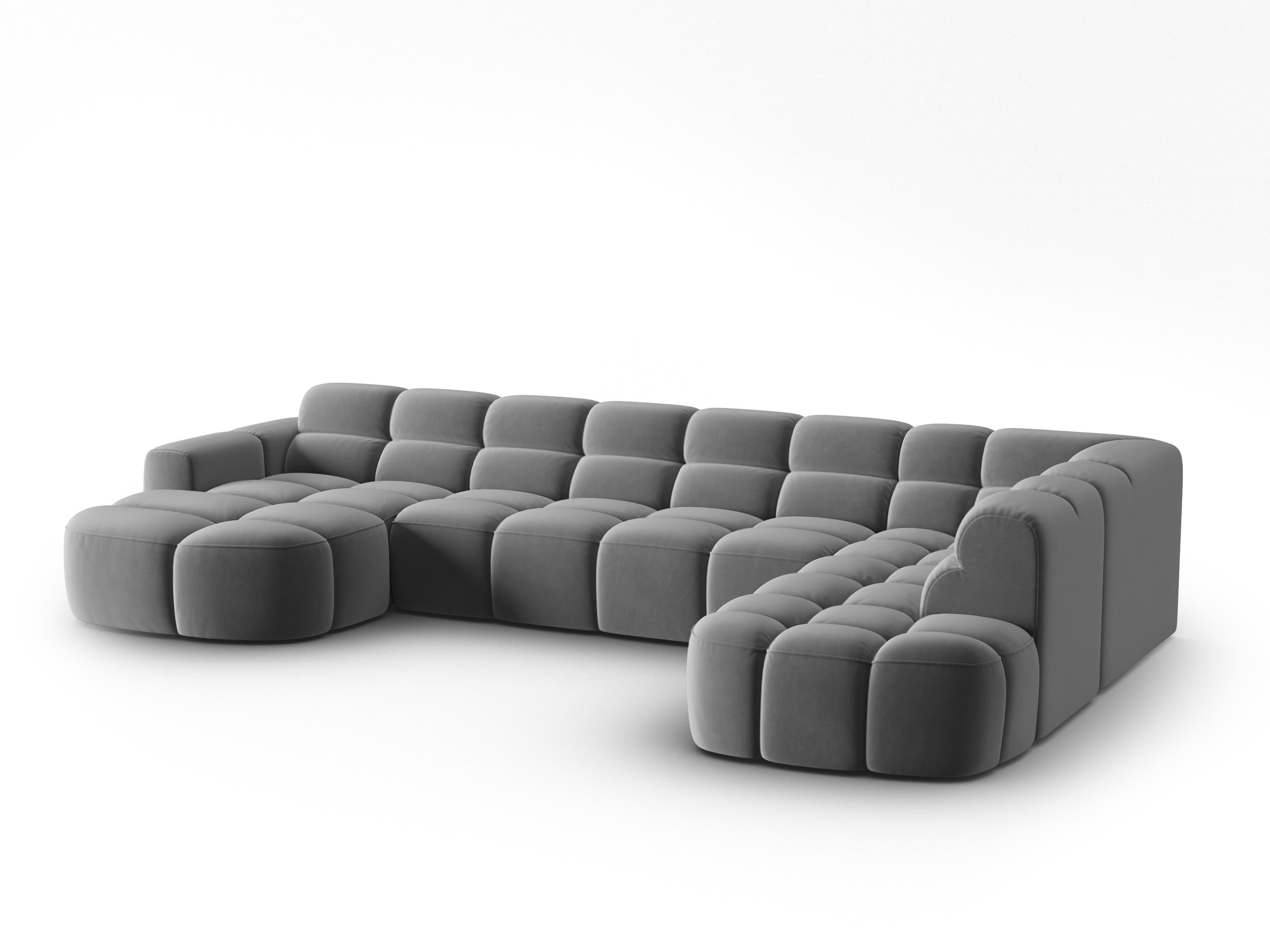 Ecksofa Lisa 387x234cm, Material: Samt