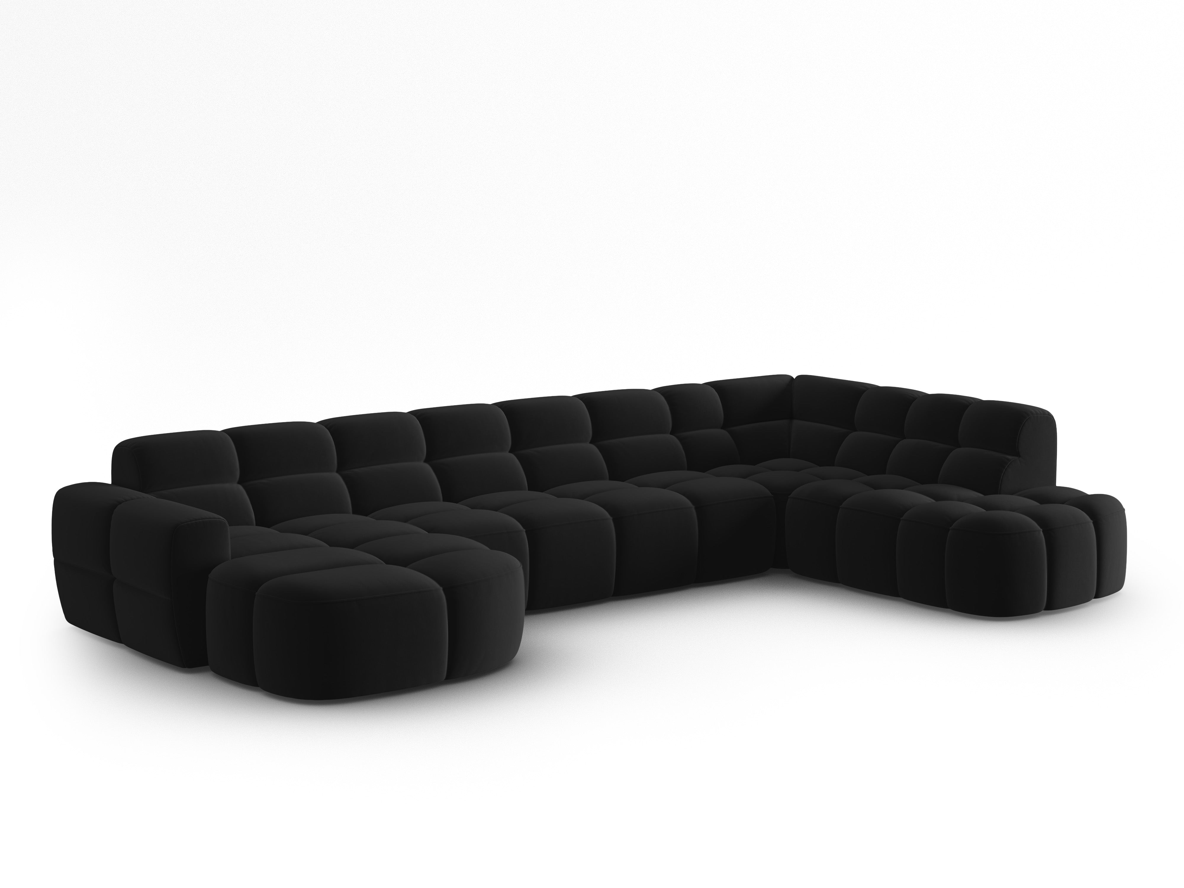 Ecksofa Lisa 387x234cm, Material: Samt