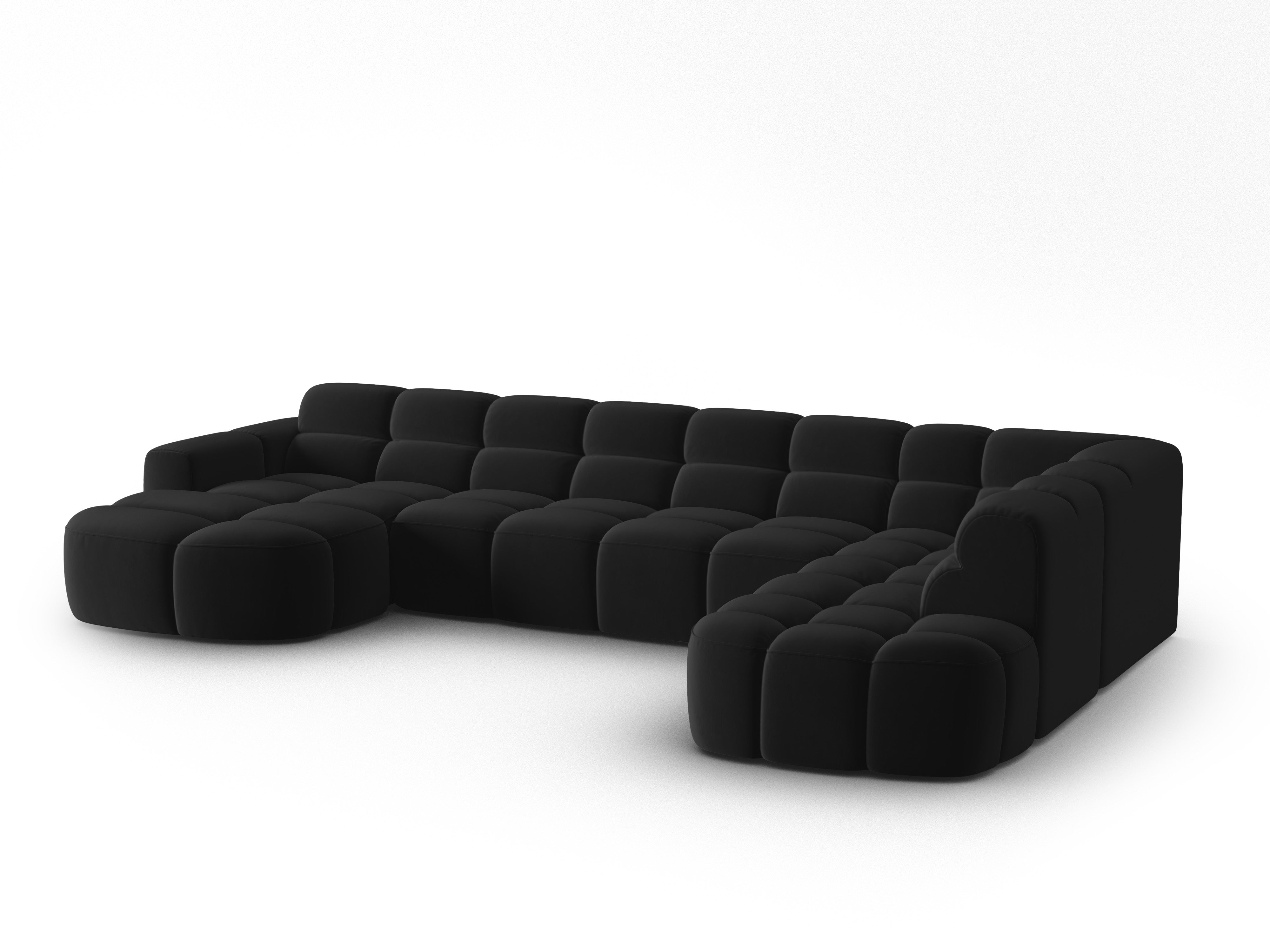 Ecksofa Lisa 387x234cm, Material: Samt