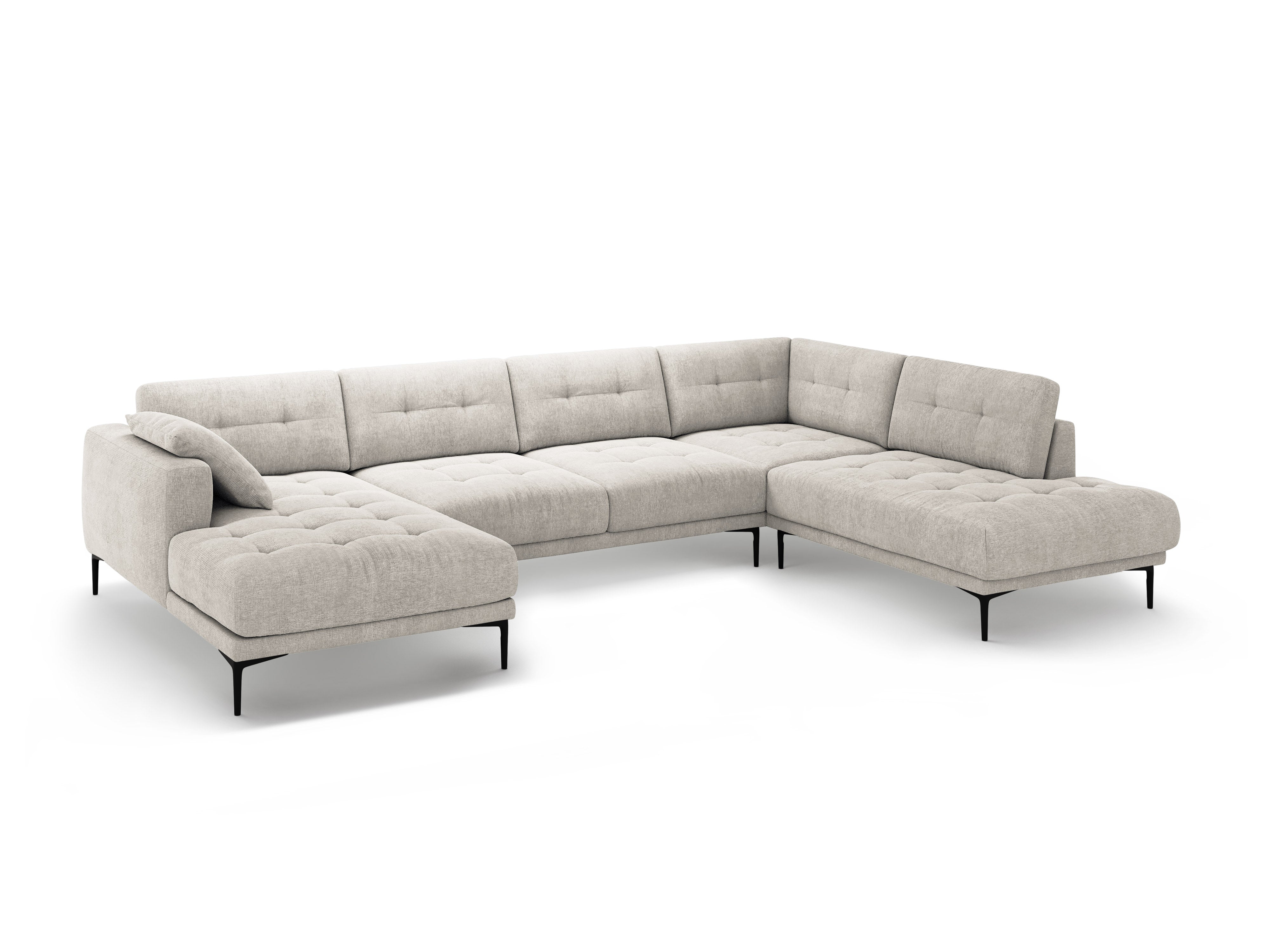 Eckgarnitur Bemy, 373x240cm, Material: Strukturstoff