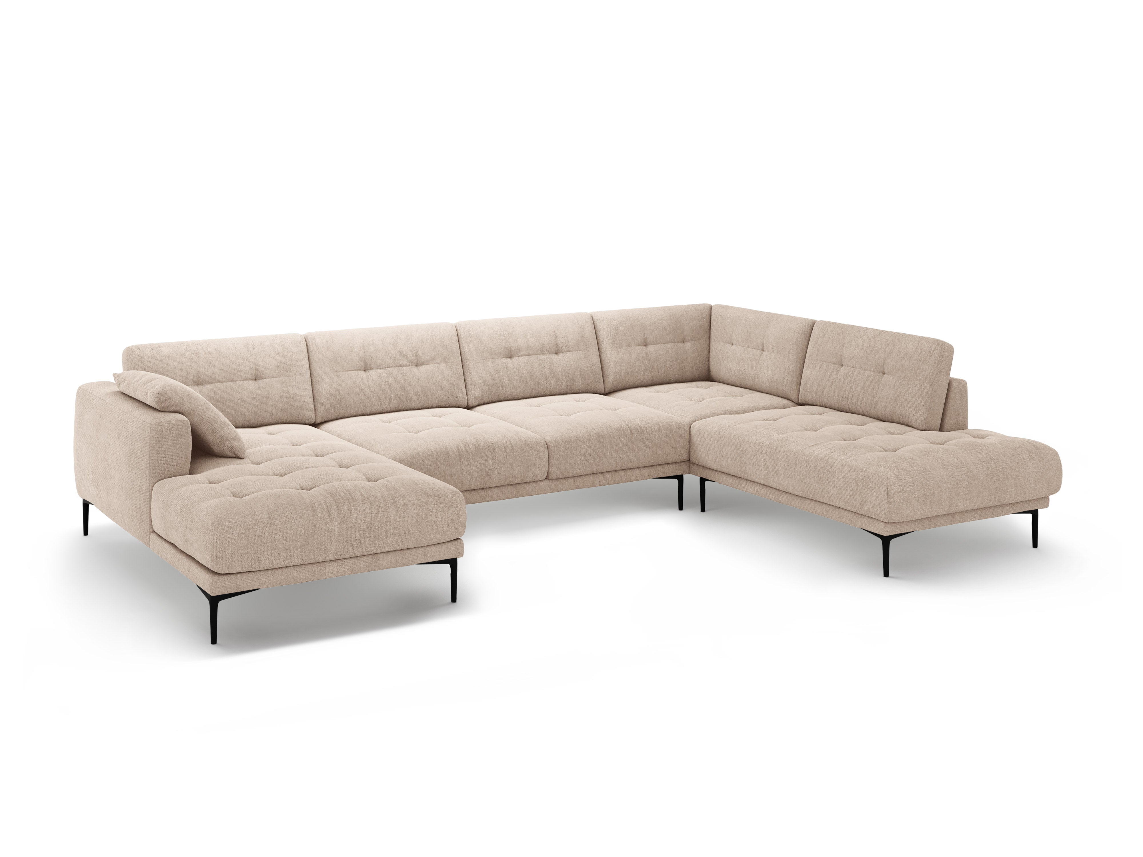 Eckgarnitur Bemy, 373x240cm, Material: Strukturstoff