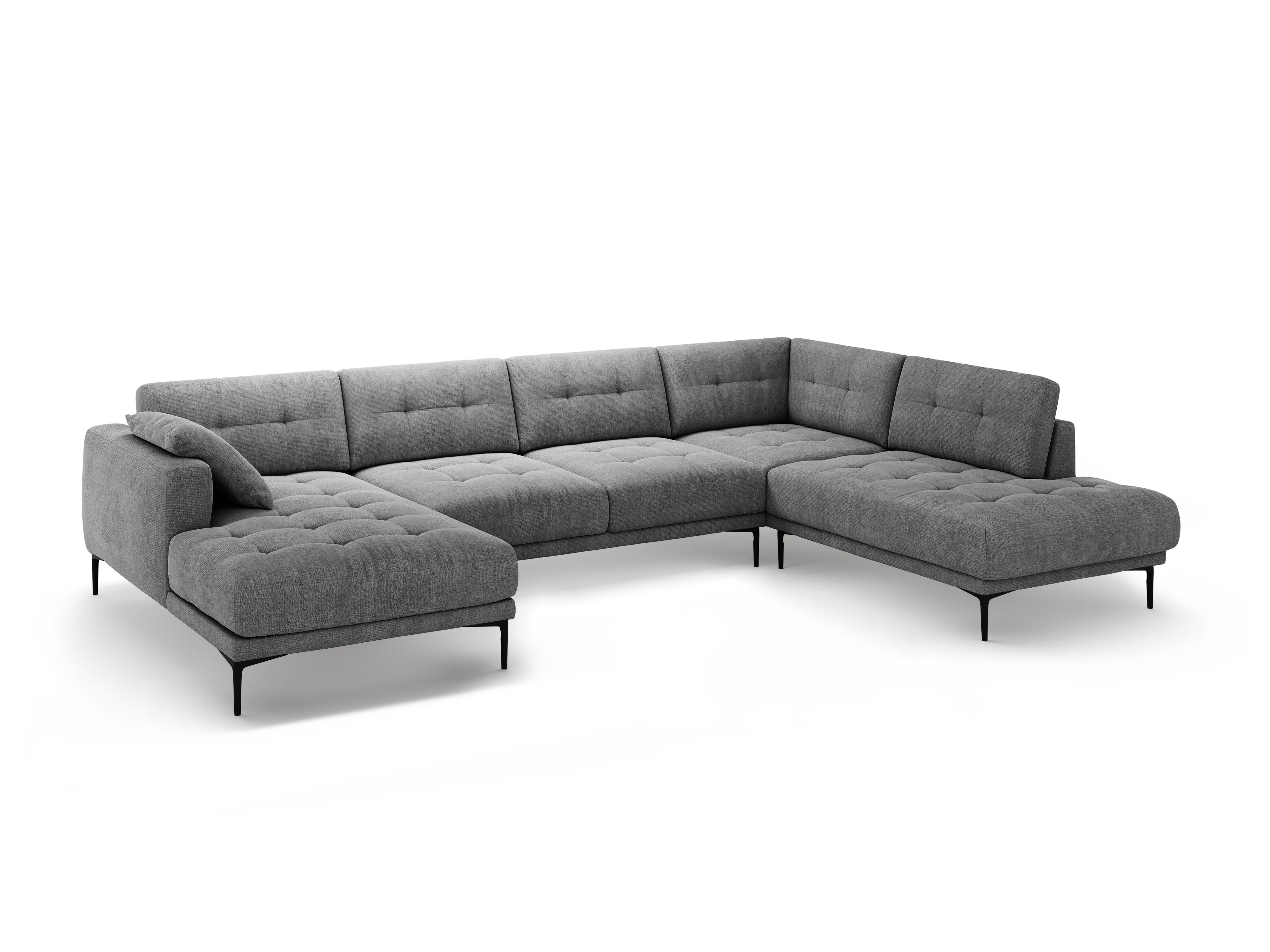 Eckgarnitur Bemy, 373x240cm, Material: Strukturstoff