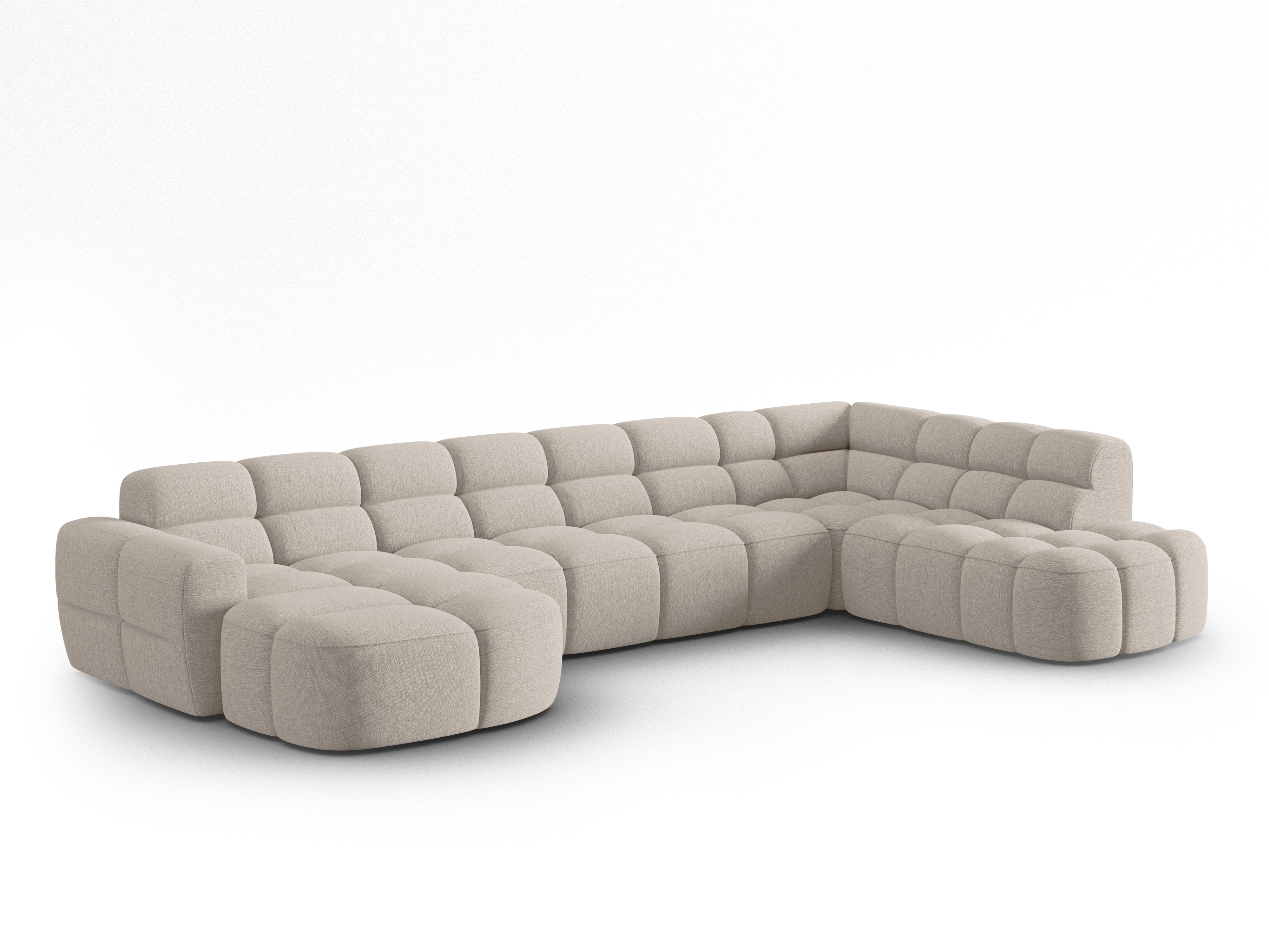 Ecksofa Lisa 387x234cm, Material: Strukturstoff
