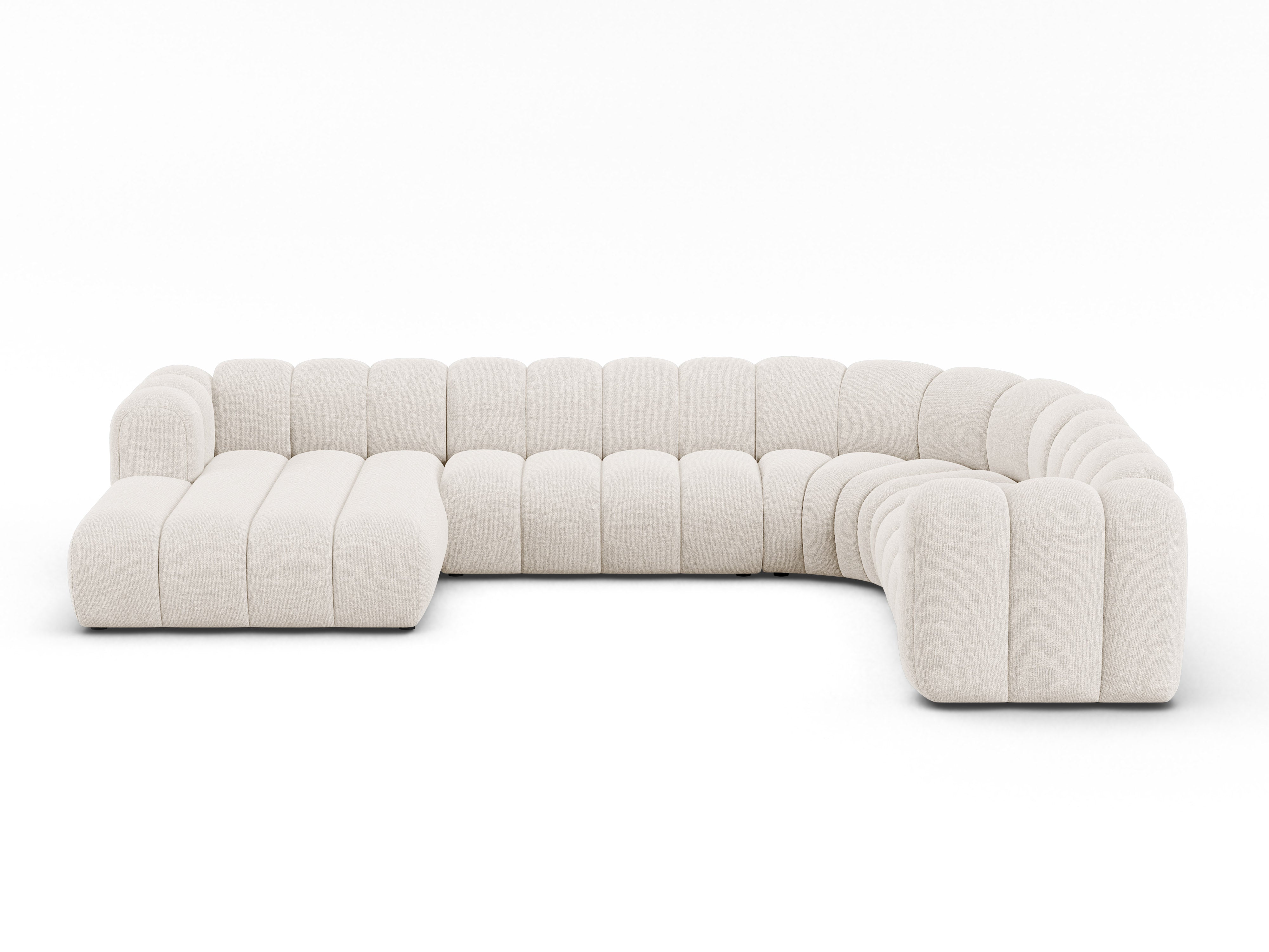 Ecksofa Lupine 370x280cm, Material: Chenille Eden