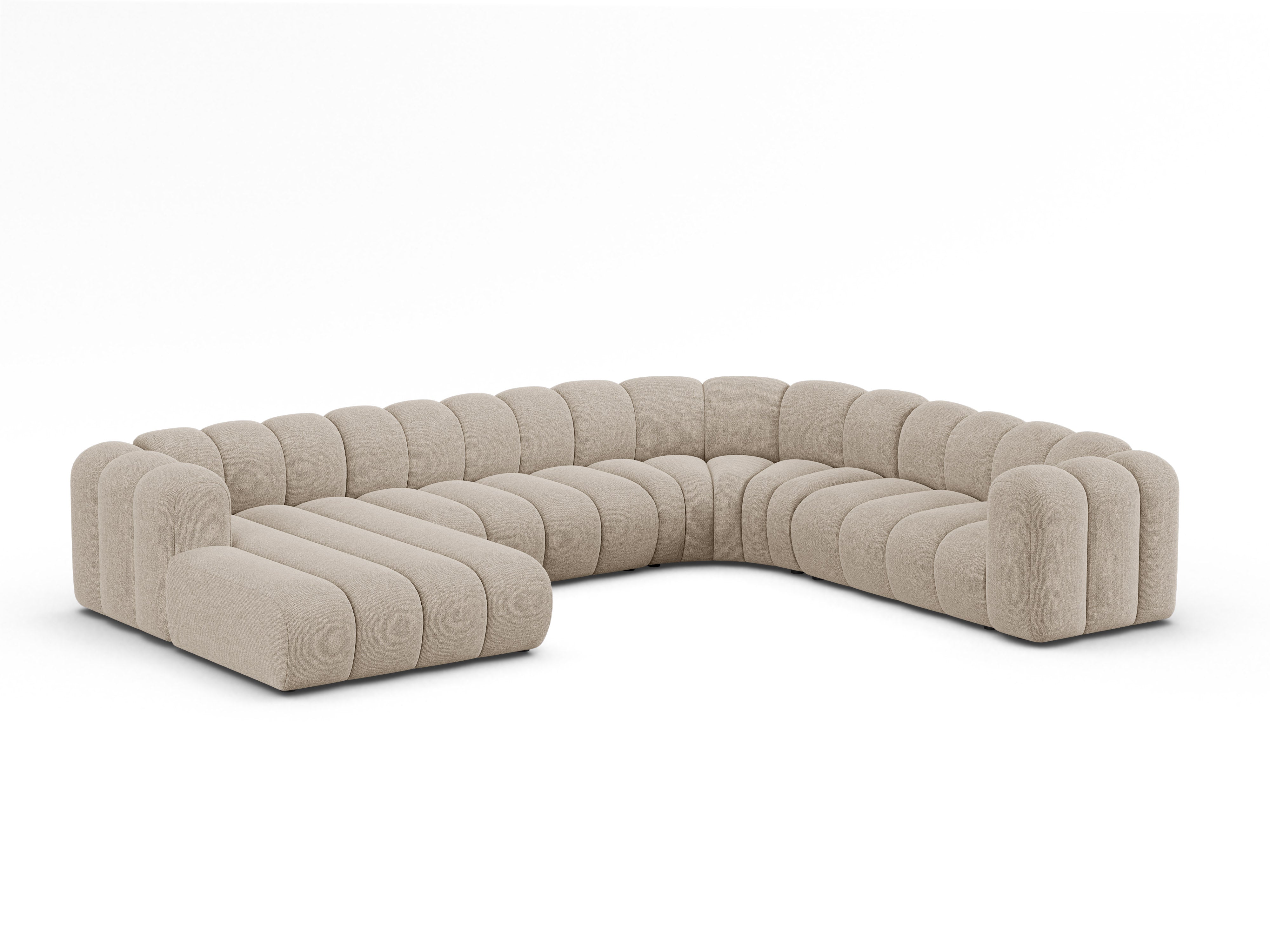 Ecksofa Lupine 370x280cm, Material: Chenille Eden