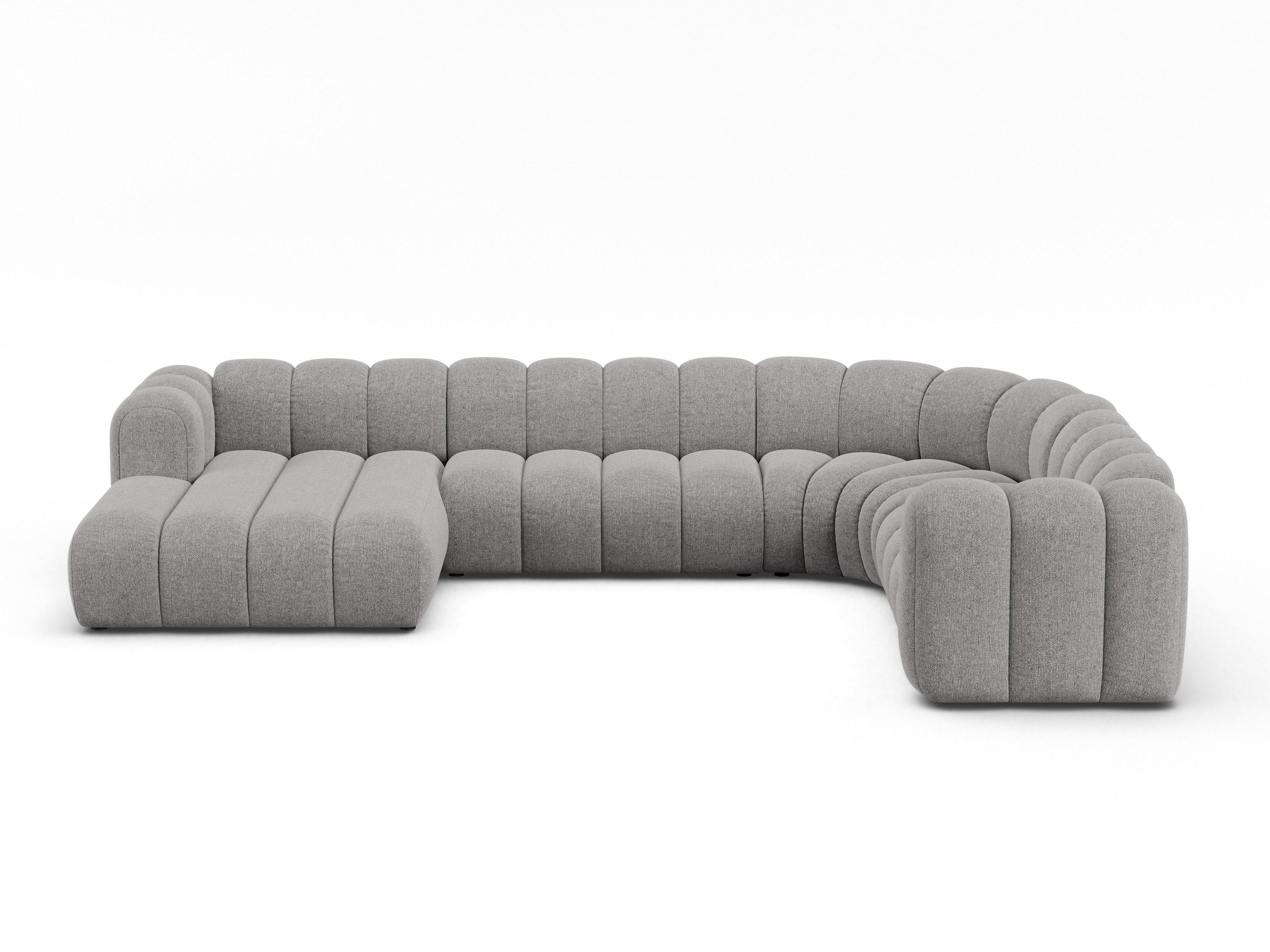 Ecksofa Lupine 370x280cm, Material: Chenille Eden