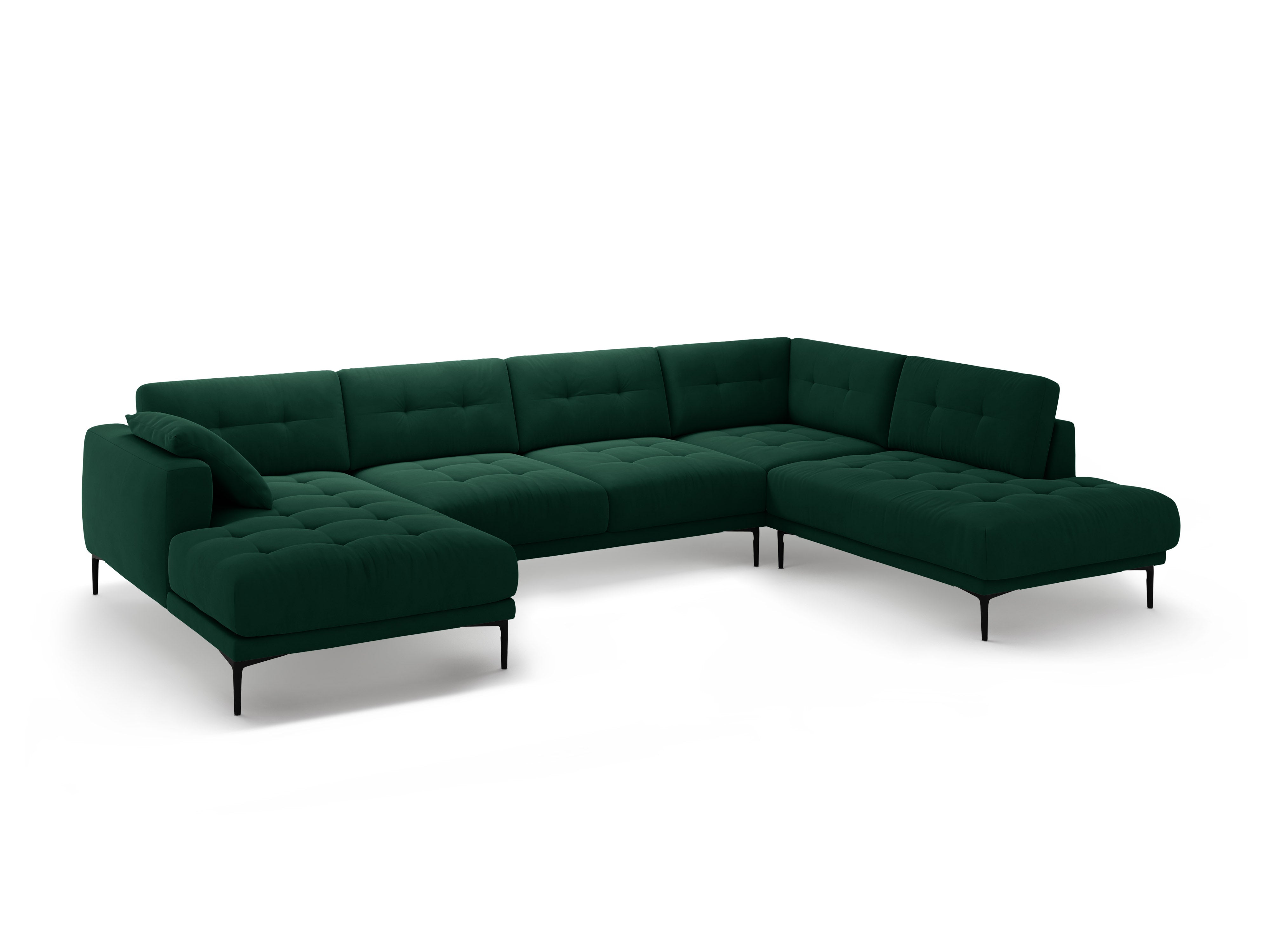 Eckgarnitur Bemy, 373x240cm, Material: Samt