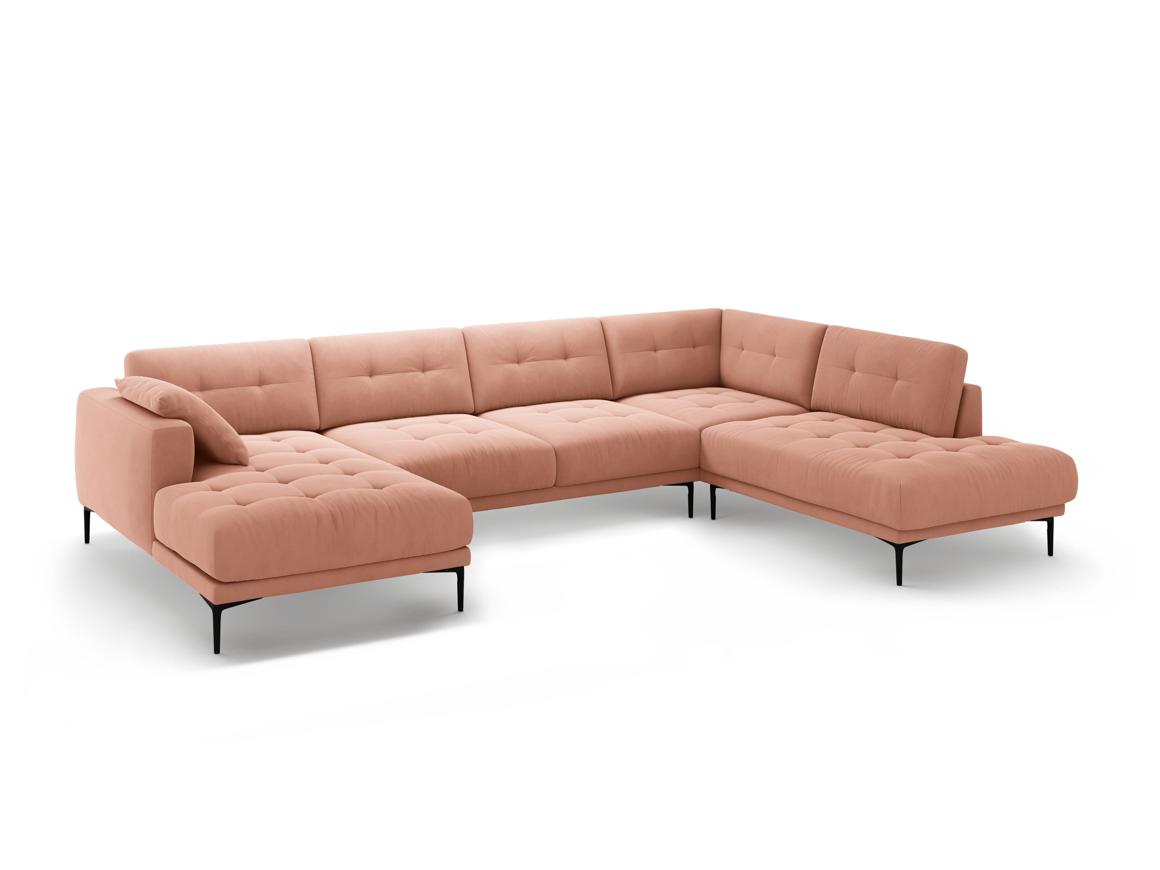 Eckgarnitur Bemy, 373x240cm, Material: Samt