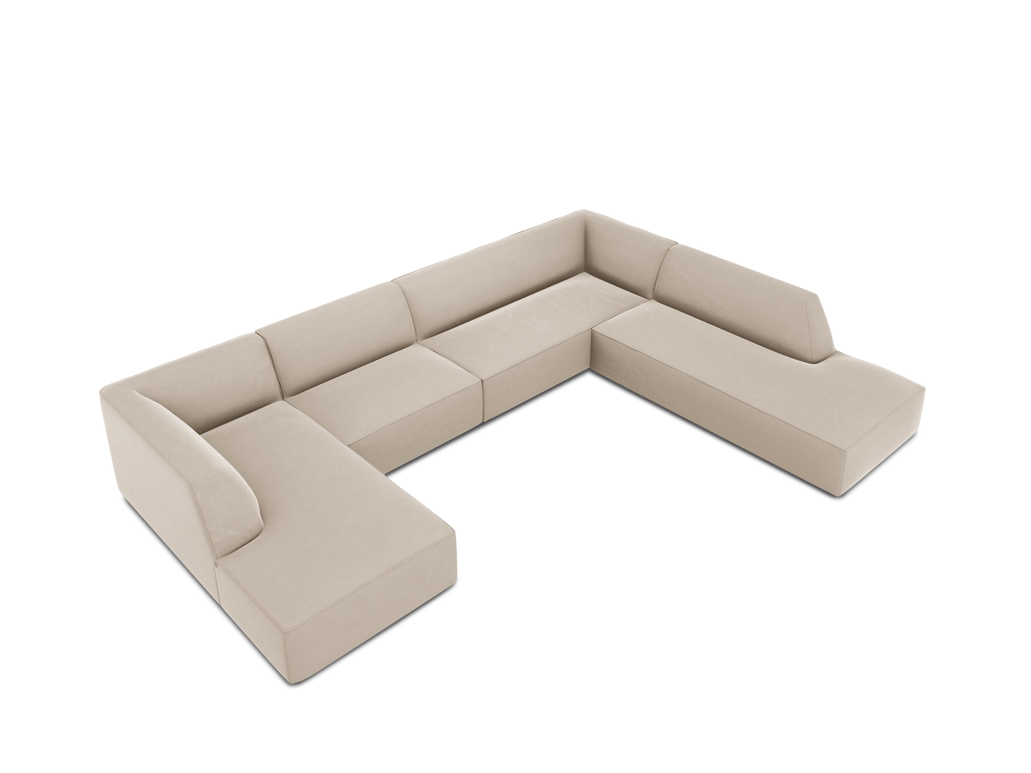 Ecksofa Ruby, 7 Sitze, 366x273cm, Material: Samt