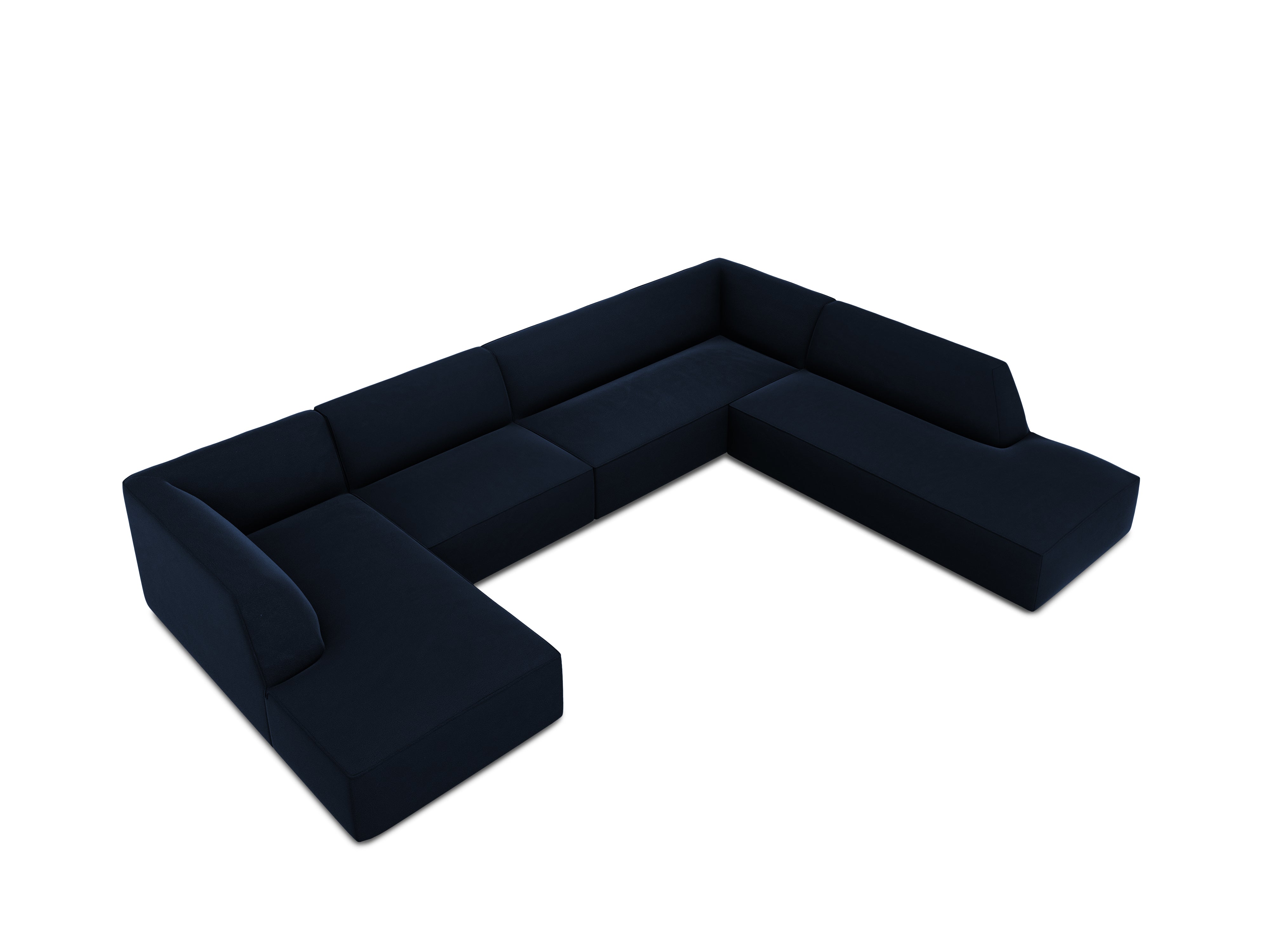 Ecksofa Ruby, 7 Sitze, 366x273cm, Material: Samt