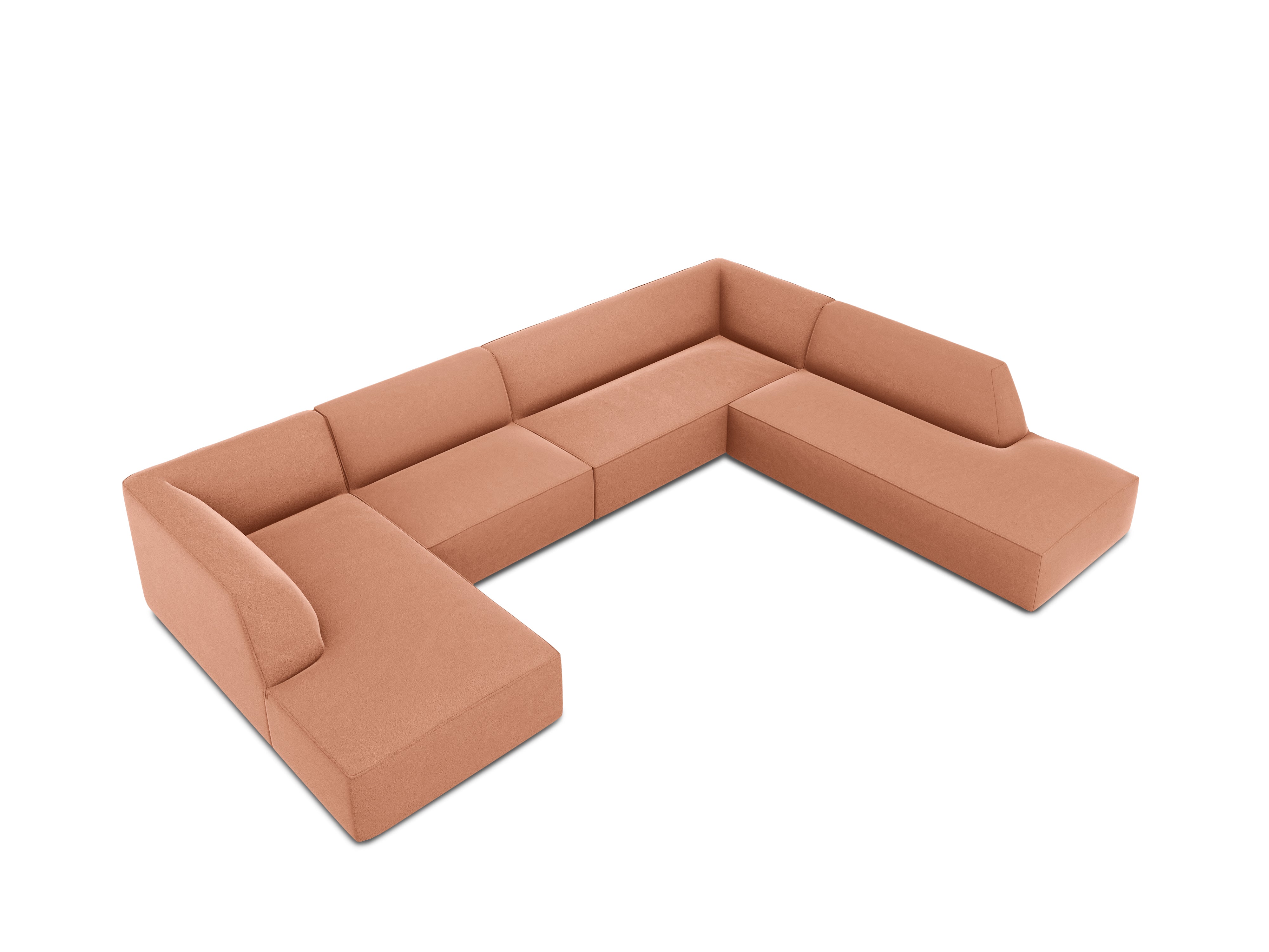 Ecksofa Ruby, 7 Sitze, 366x273cm, Material: Samt