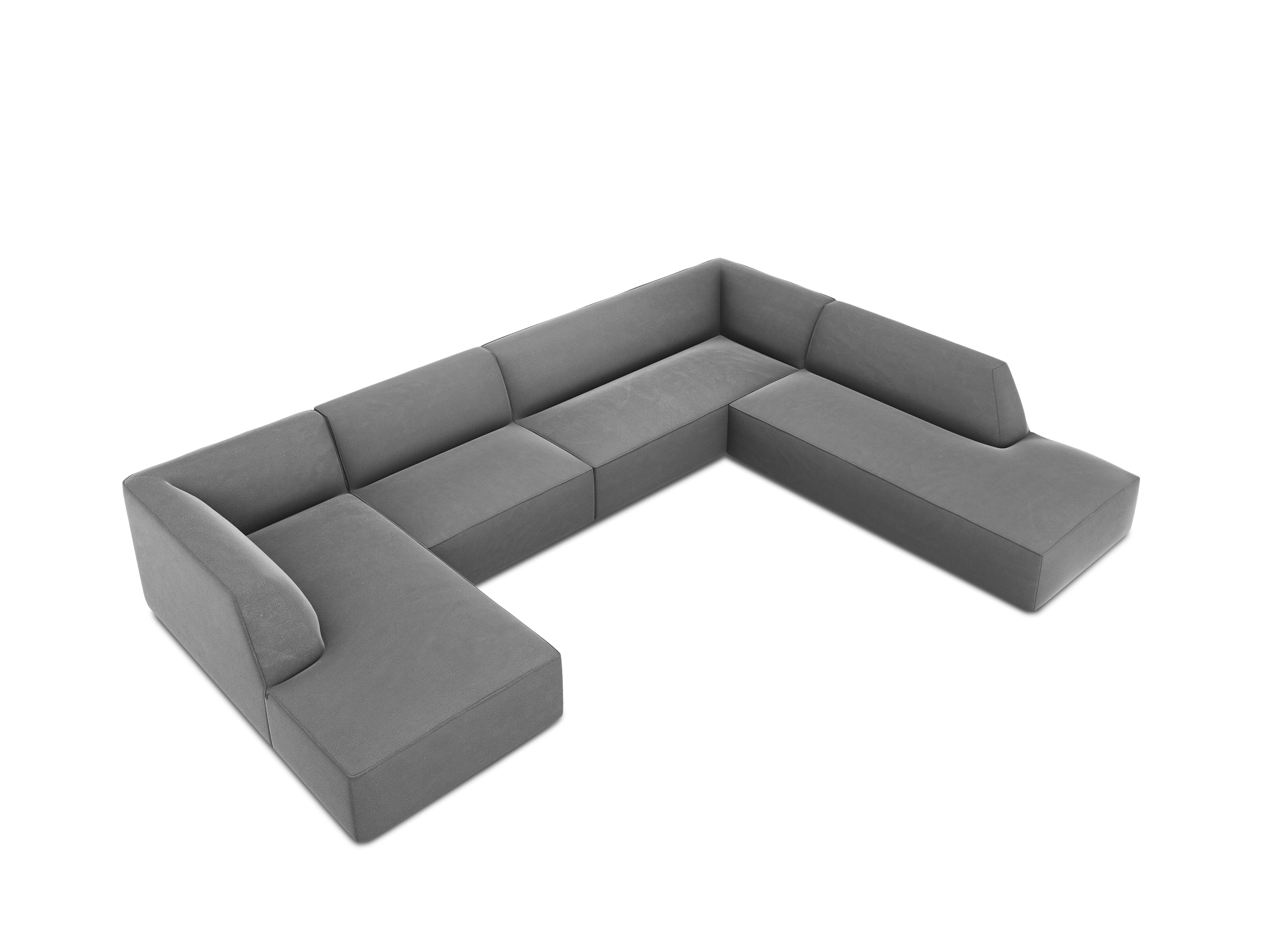 Ecksofa Ruby, 7 Sitze, 366x273cm, Material: Samt