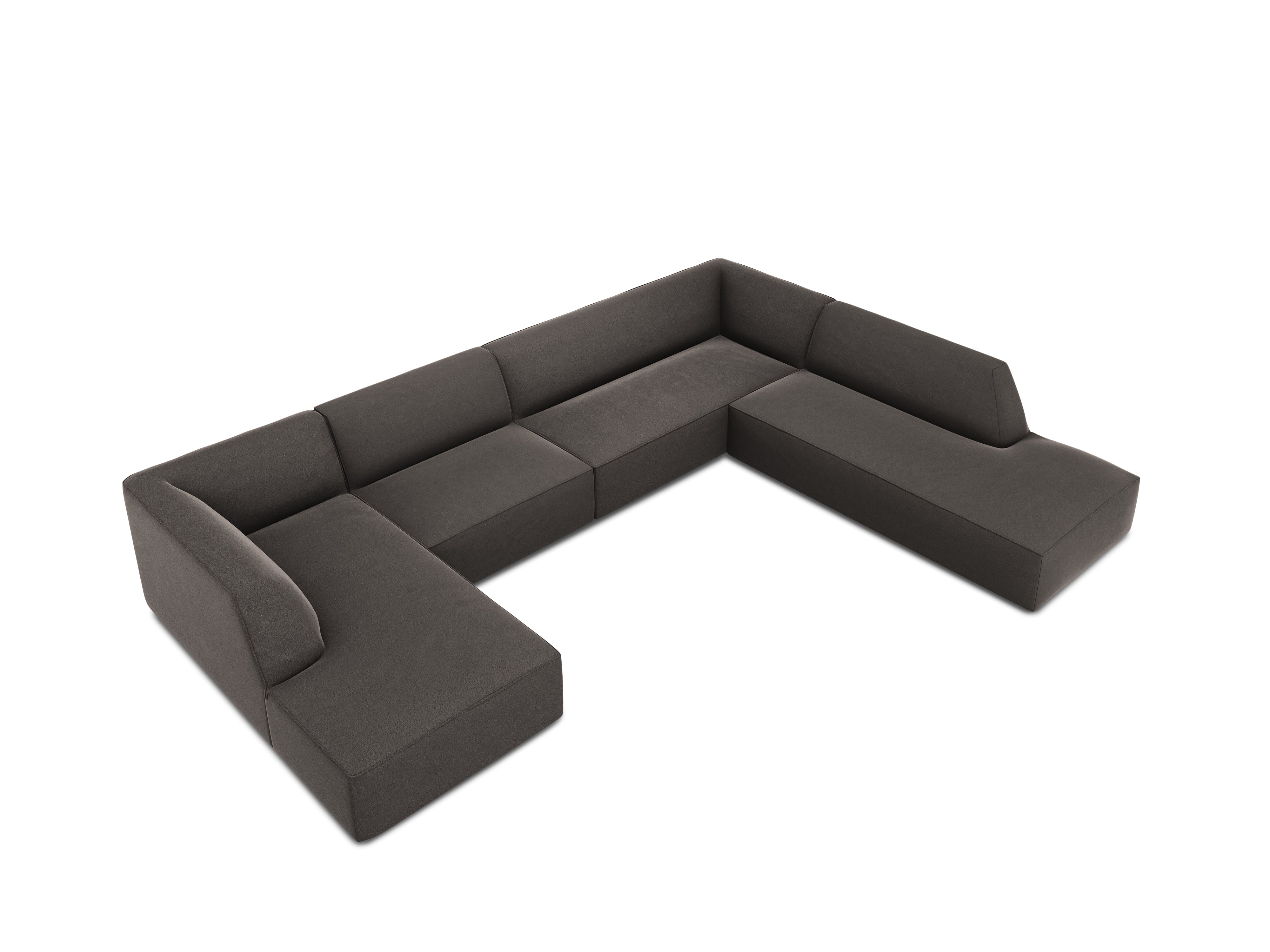 Ecksofa Ruby, 7 Sitze, 366x273cm, Material: Samt
