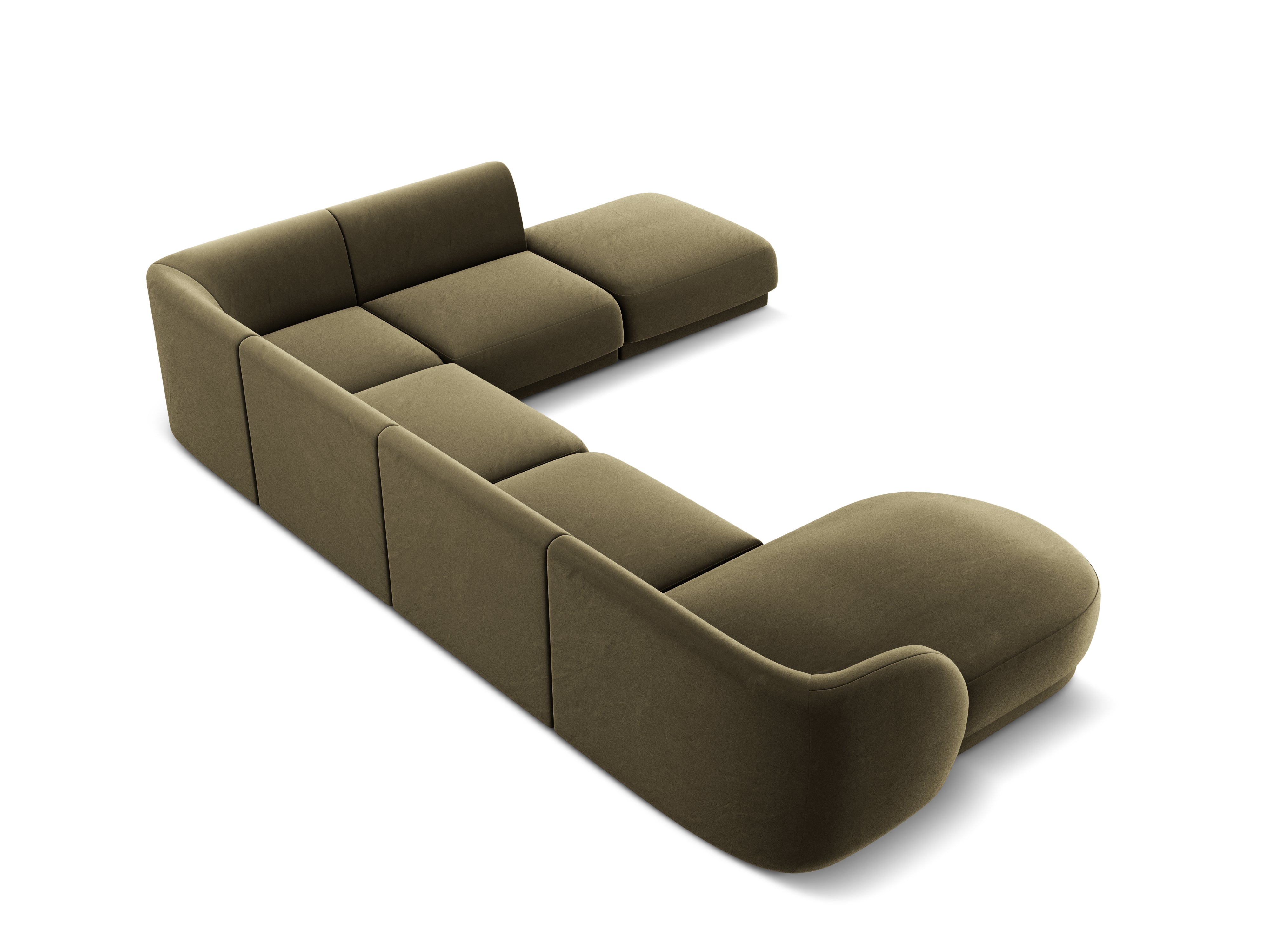 Ecksofa Miley Panoramic, 330x255cm, Material: Samt
