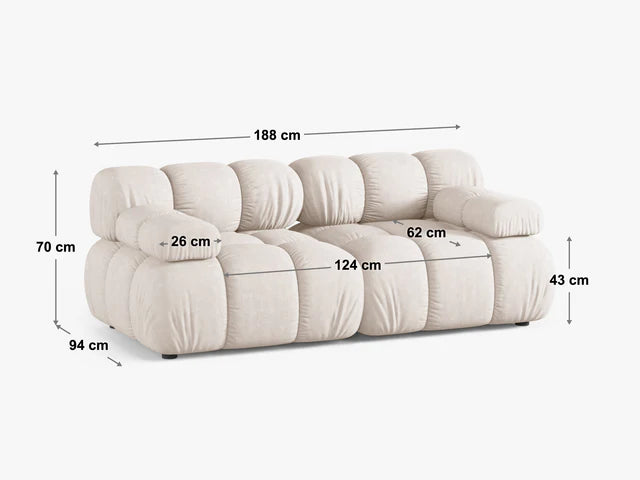 Modulares Sofa Bellis 188x94cm, Material: Samt