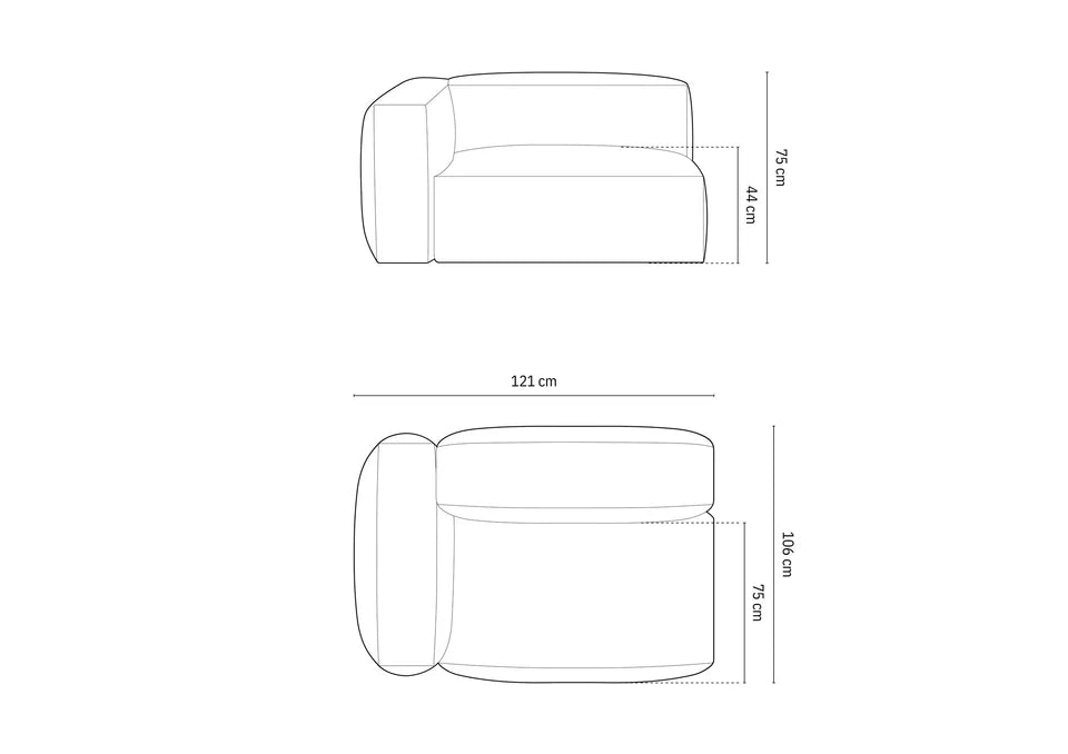 Modul Martina, 120x106cm, Material: Strukturstoff