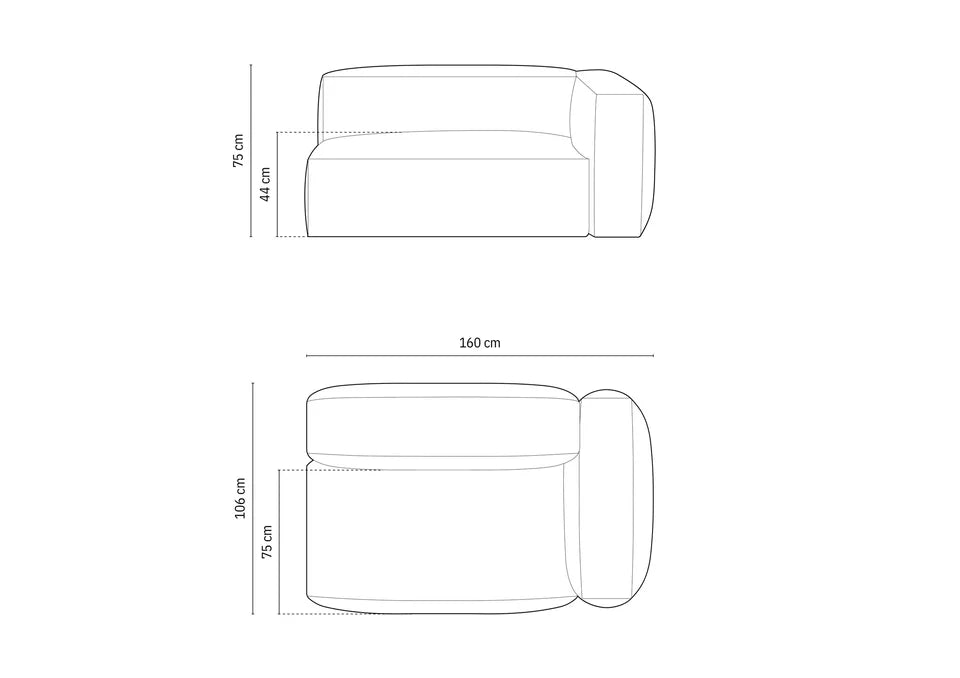 Modul Martina, 160x106cm, Material: Strukturstoff