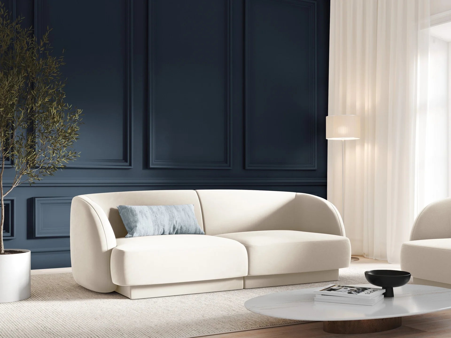 Zweisitzer Miley 180x90cm, Material: Samt