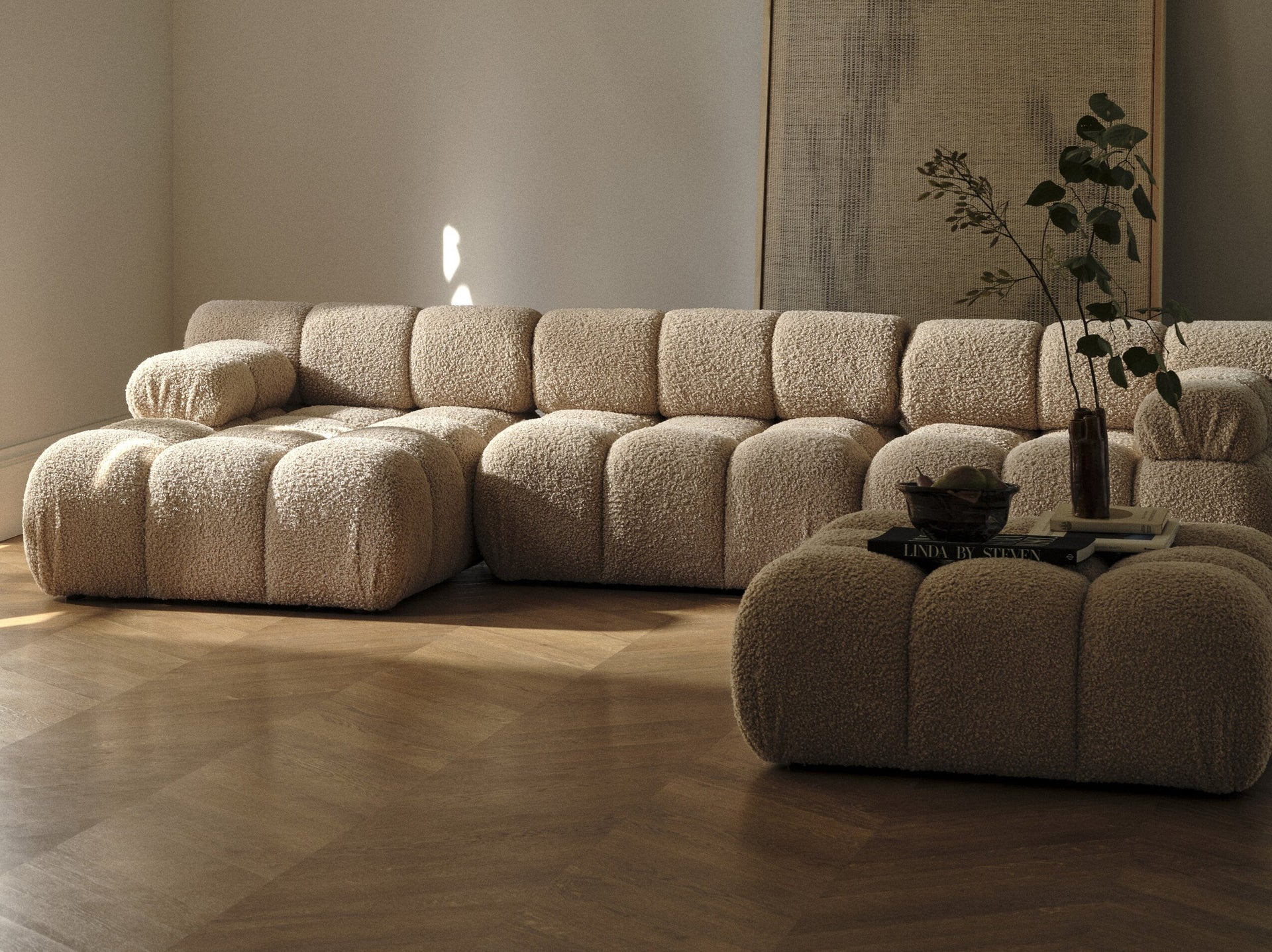 Bellis Modulares Sofa 188x94cm, Material: Bouclé