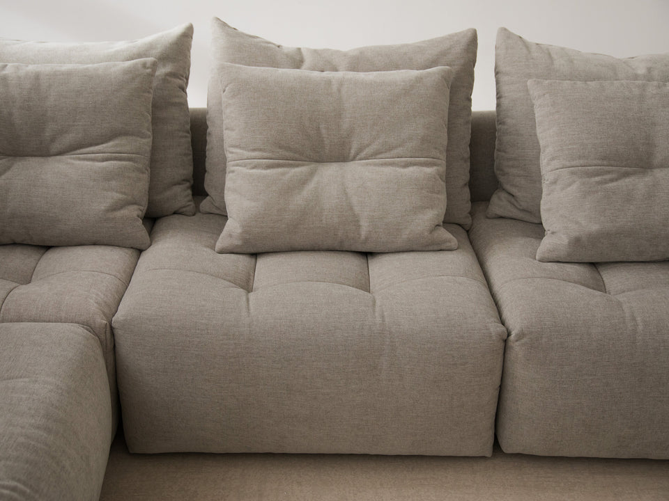 Bloom Ecksofa, 316x216 cm, Material: Samt