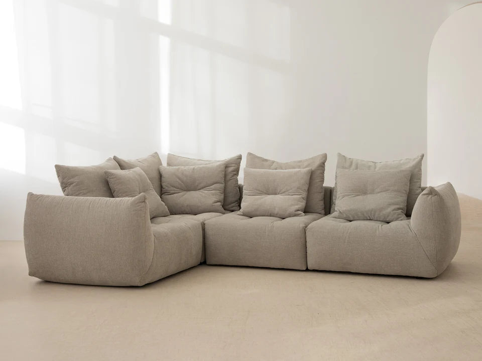 Bloom Ecksofa, 316x310 cm, Material: Samt
