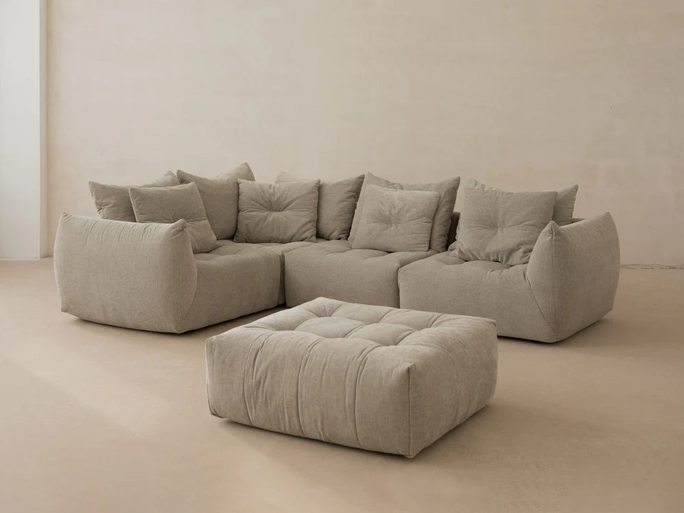 Bloom Hocker 101x110 cm, Material: Samt 