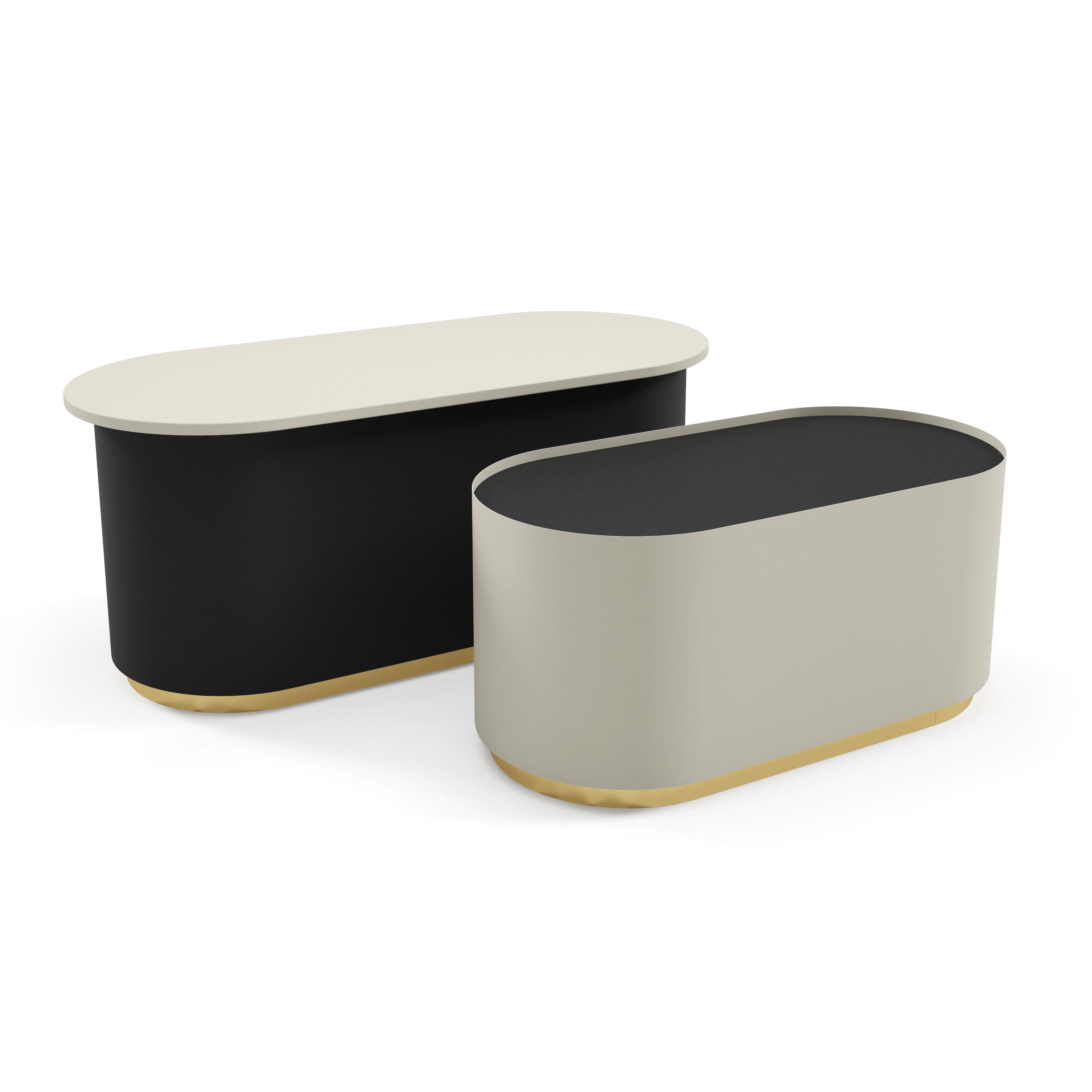 2er-Set Milo Couchtische, Material: Laminierte Platte