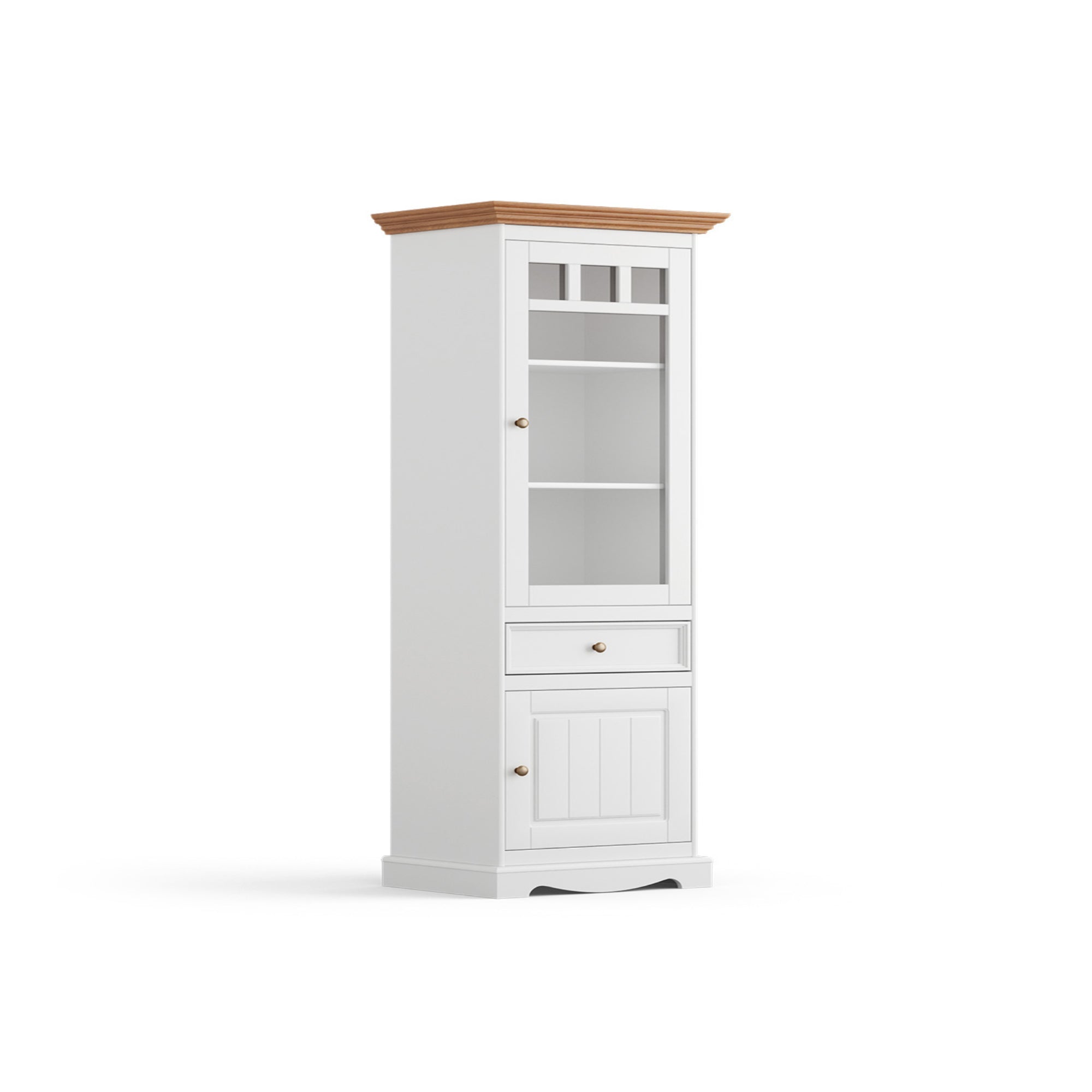 Vitrine Belluno 44x190 cm, Material: Massives Kiefernholz