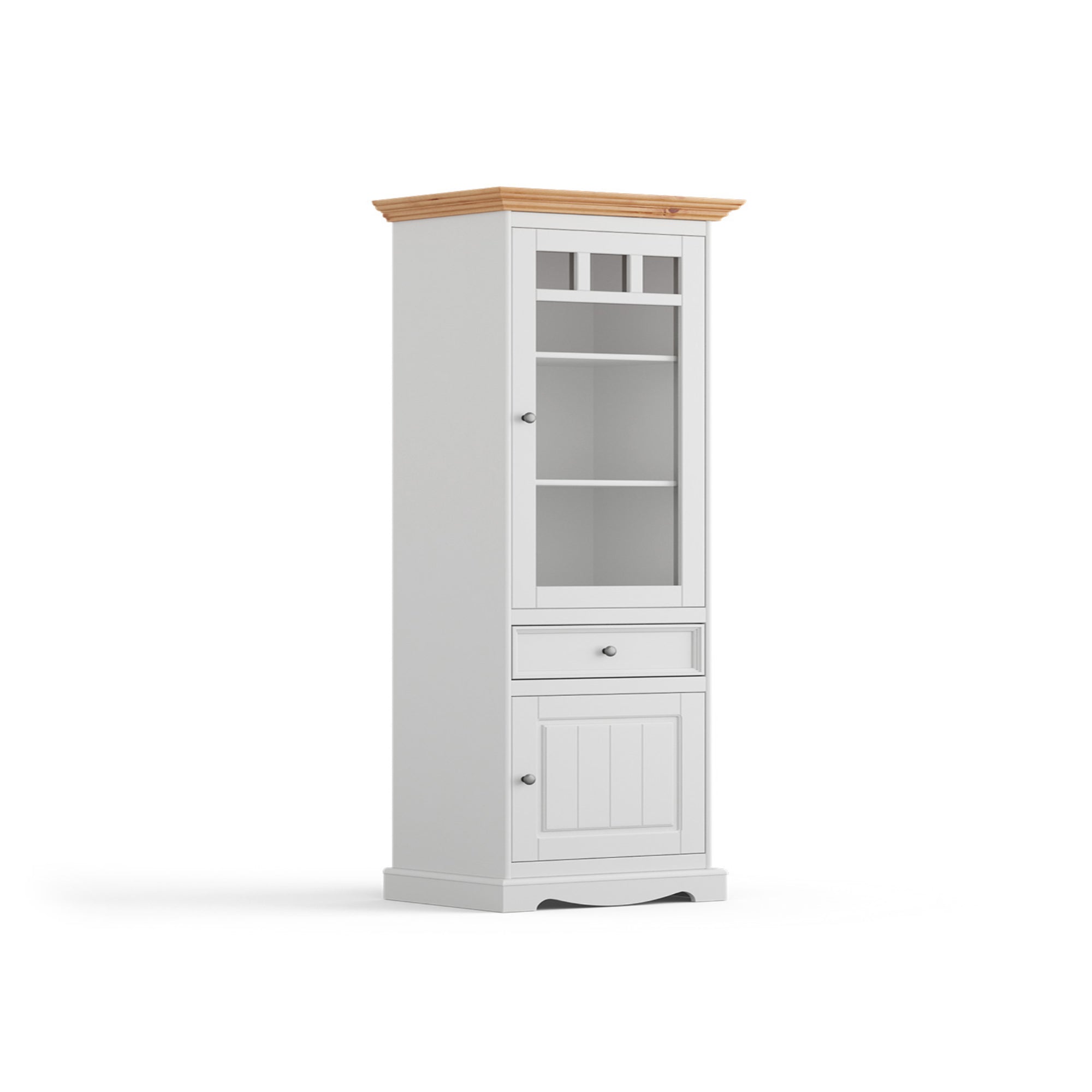 Vitrine Belluno 44x190 cm, Material: Massives Kiefernholz