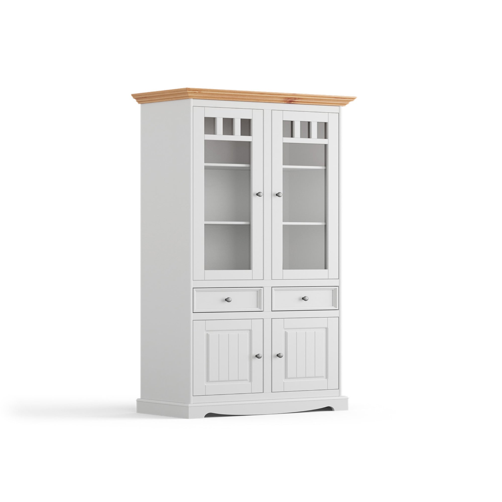 Vitrine Belluno 44x190 cm, Material: Massives Kiefernholz