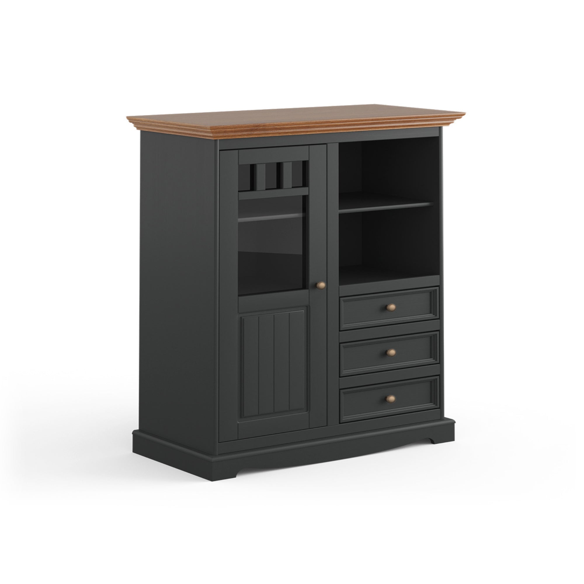 Vitrine Belluno 44,2x130,3 cm Material: Massives Kiefernholz