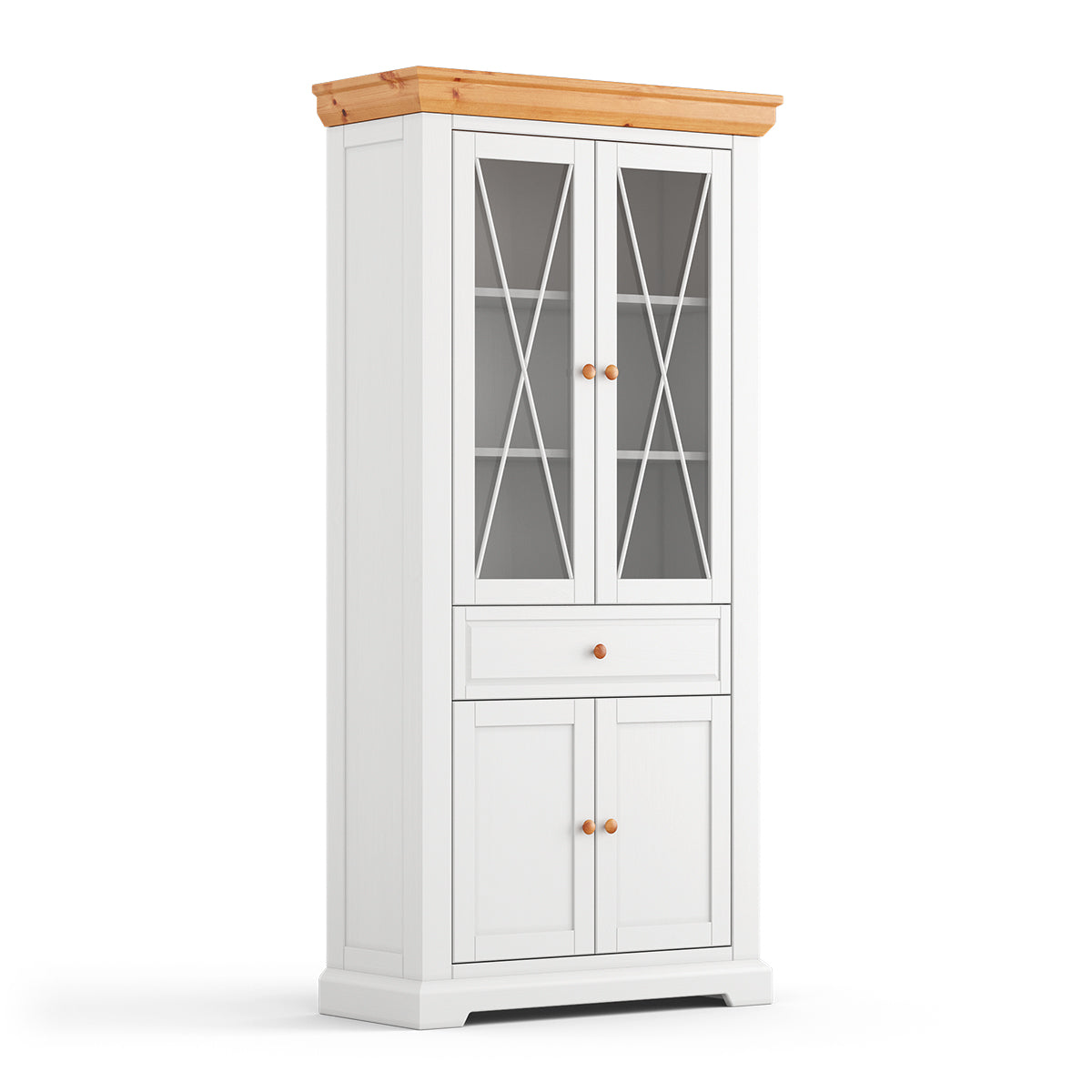 Vitrine Marone 41,2x199,7 cm, Material: Massives Kiefernholz