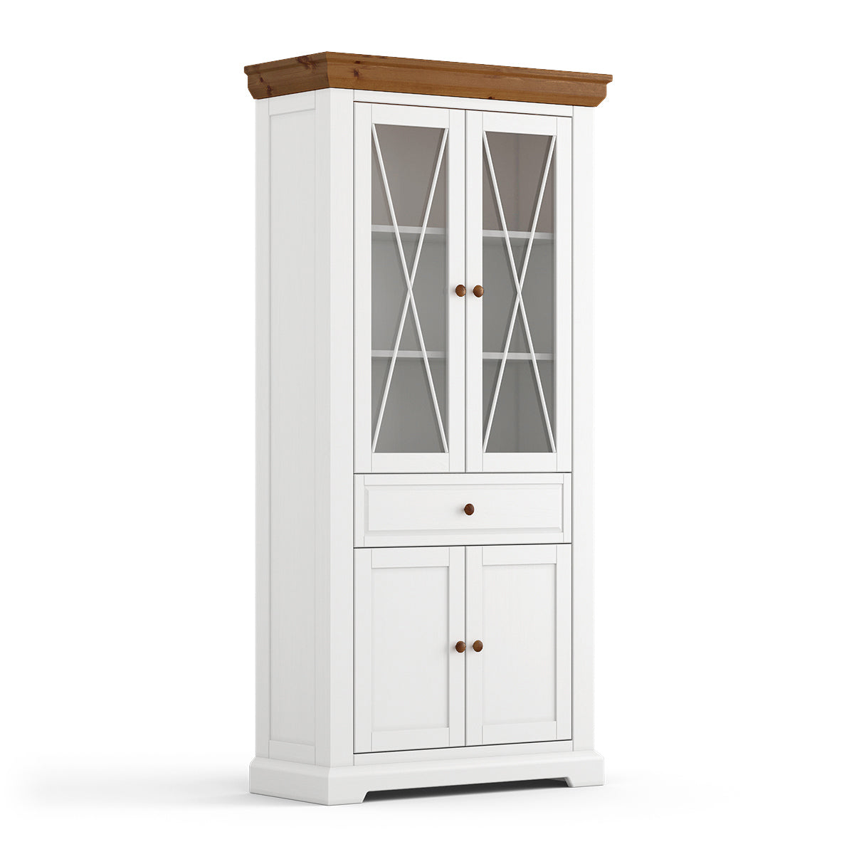 Vitrine Marone 41,2x199,7 cm, Material: Massives Kiefernholz