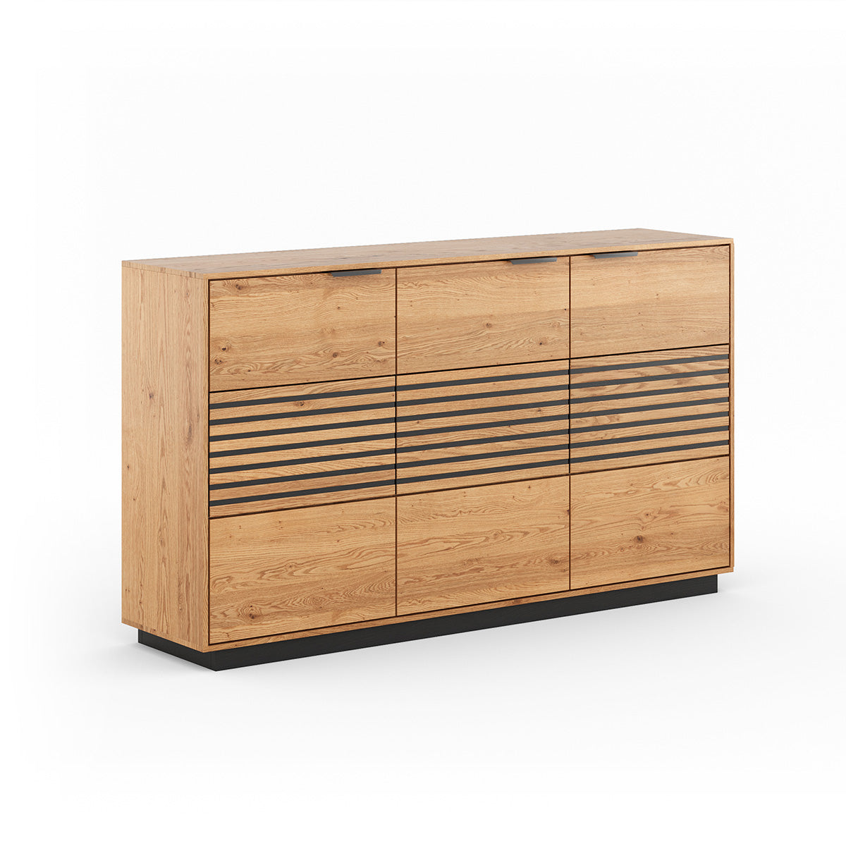Kommode Tirano 154x39 cm, Material: Massivholz Eiche